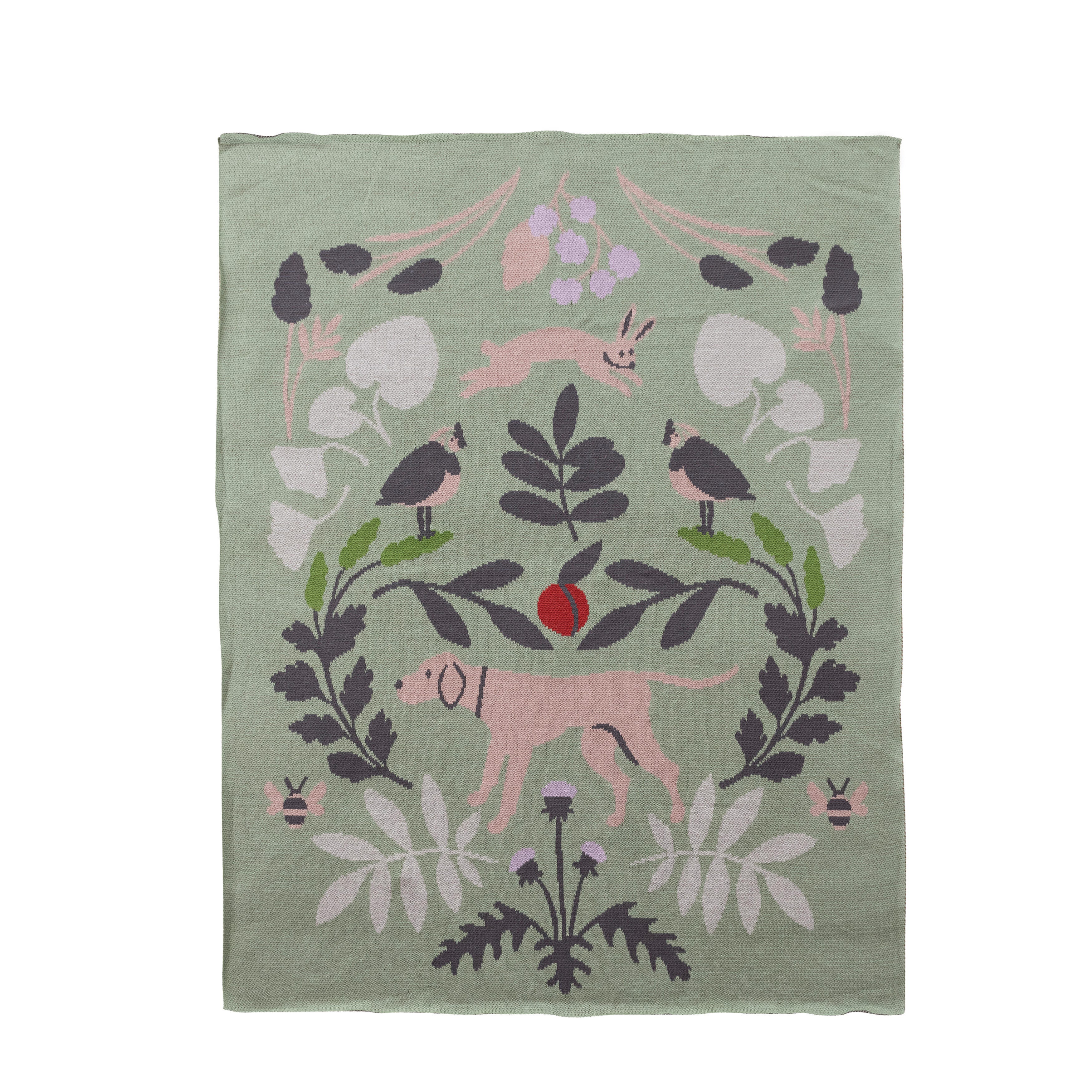 Storied Home Botanical Pattern Baby Blanket, , large