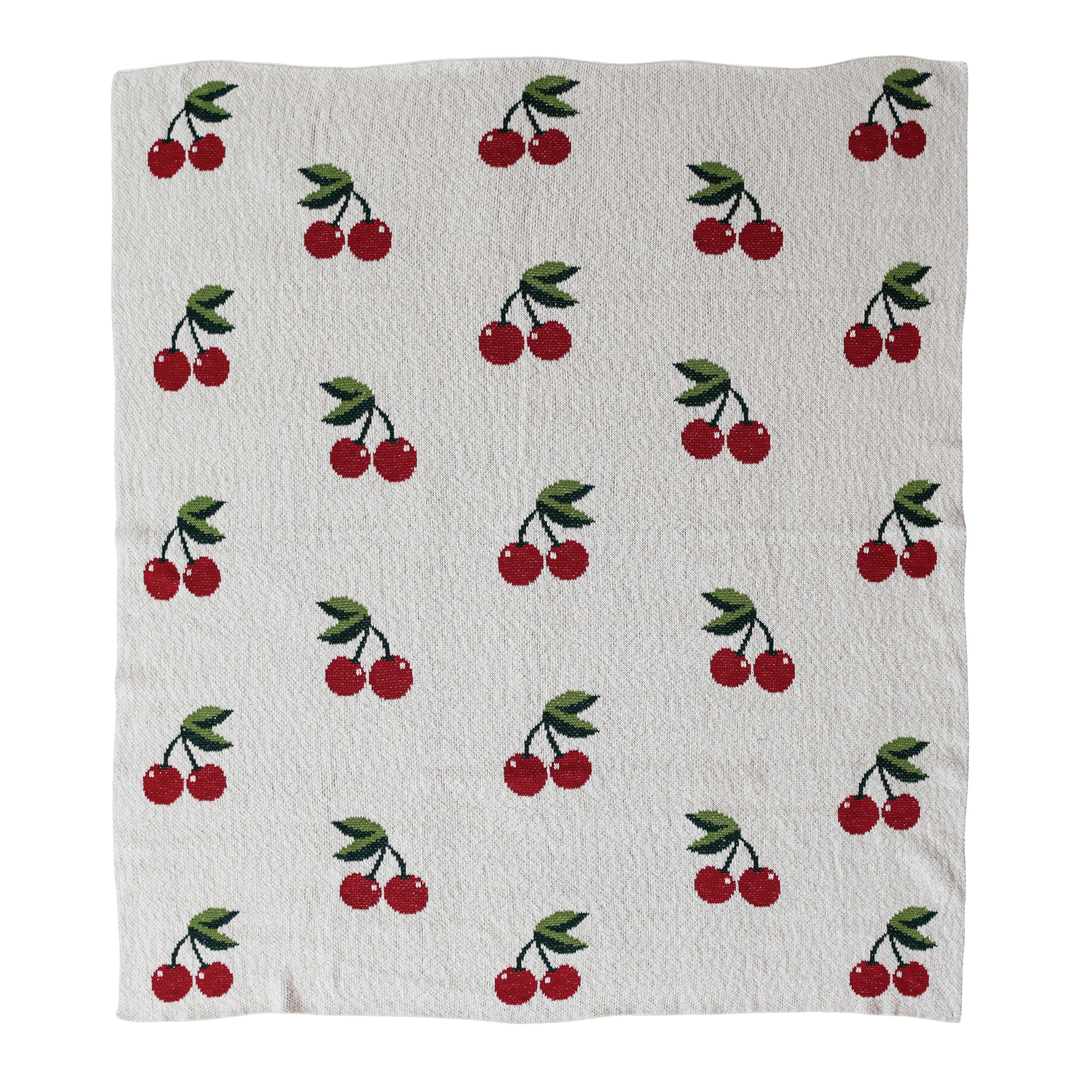 Storied Home Cherry Print Baby Blanket, , large