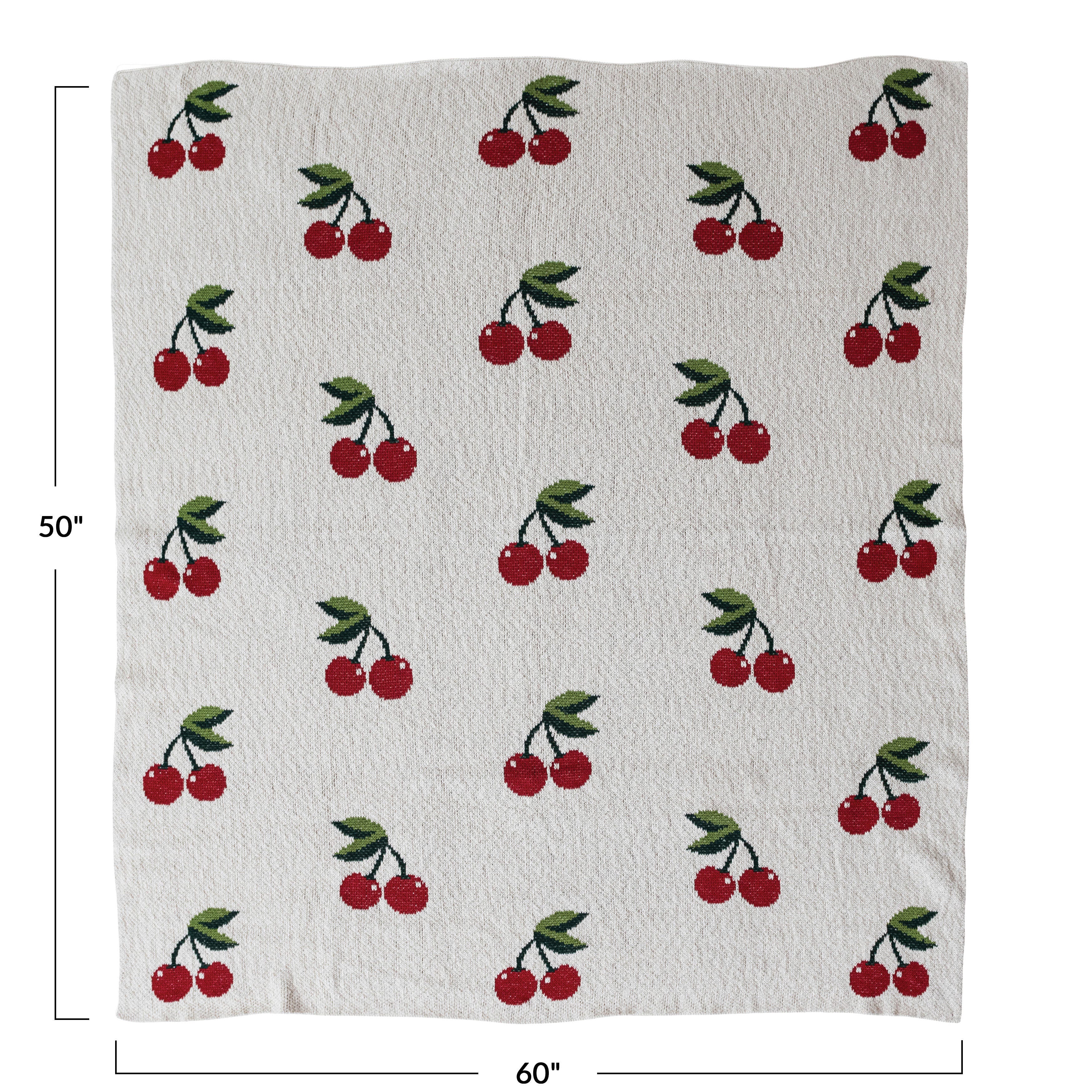 Storied Home Cherry Print Baby Blanket, , large