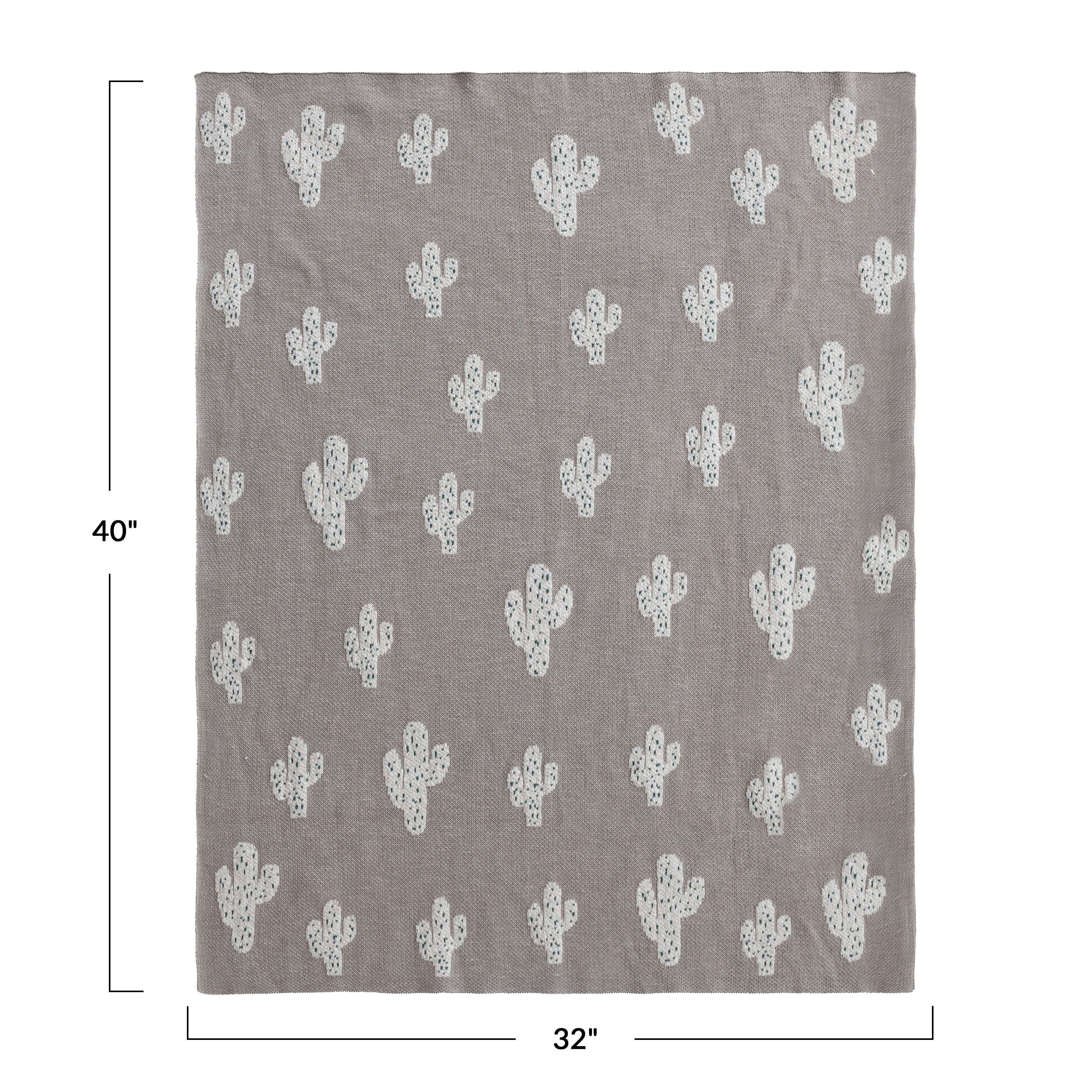Storied Home Cactus Print Baby Blanket, , large