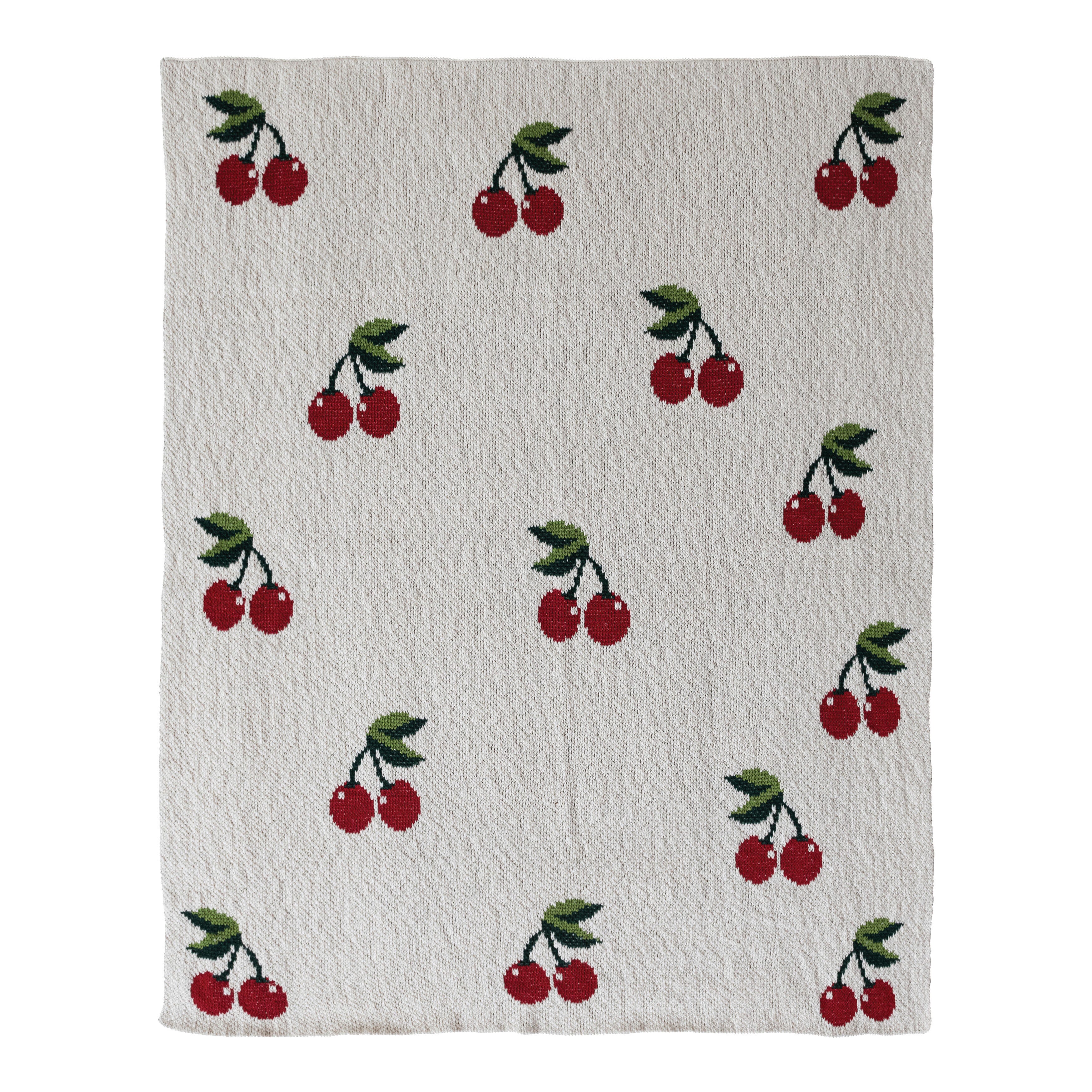 Storied Home Cherry Pattern Baby Blanket, , large