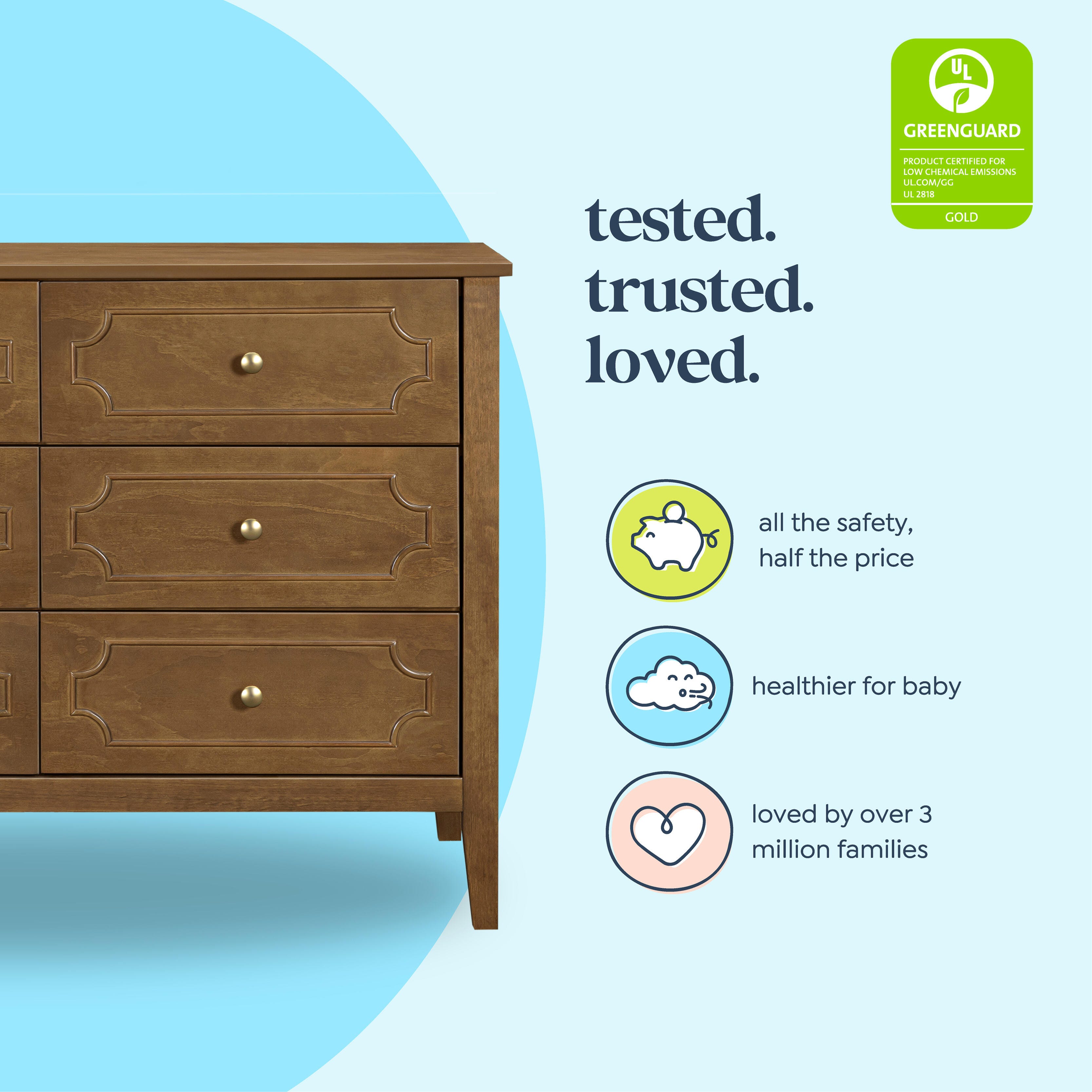 daVinci Chloe Regency 6 Drawer Dresser, , large