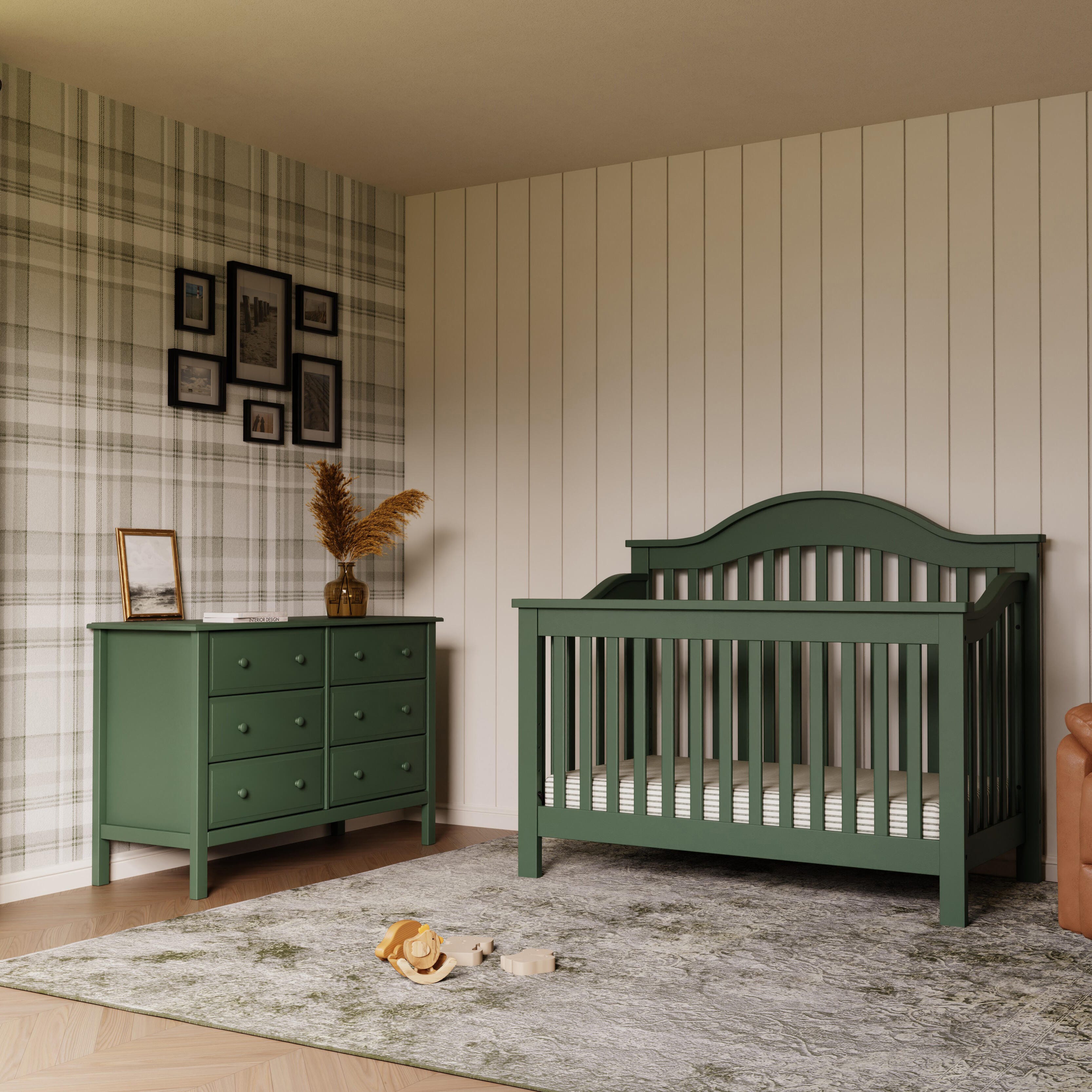 daVinci Jayden 6 Drawer Dresser, Green, large