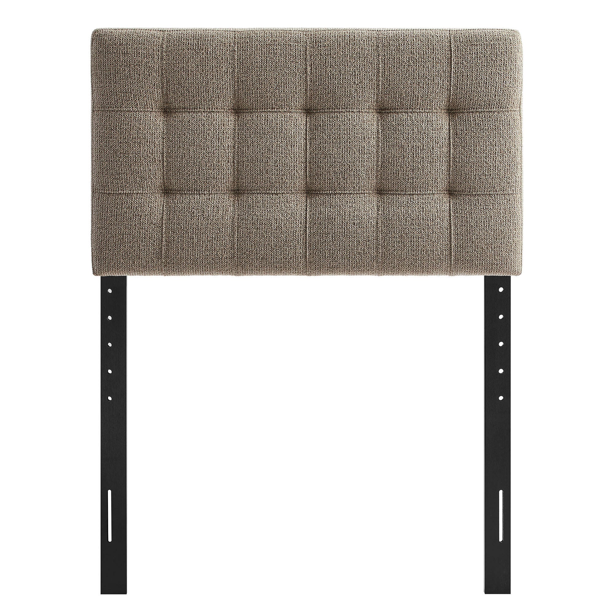 Modway Lily Solid Twin Upholstered Headboard, Taupe, large