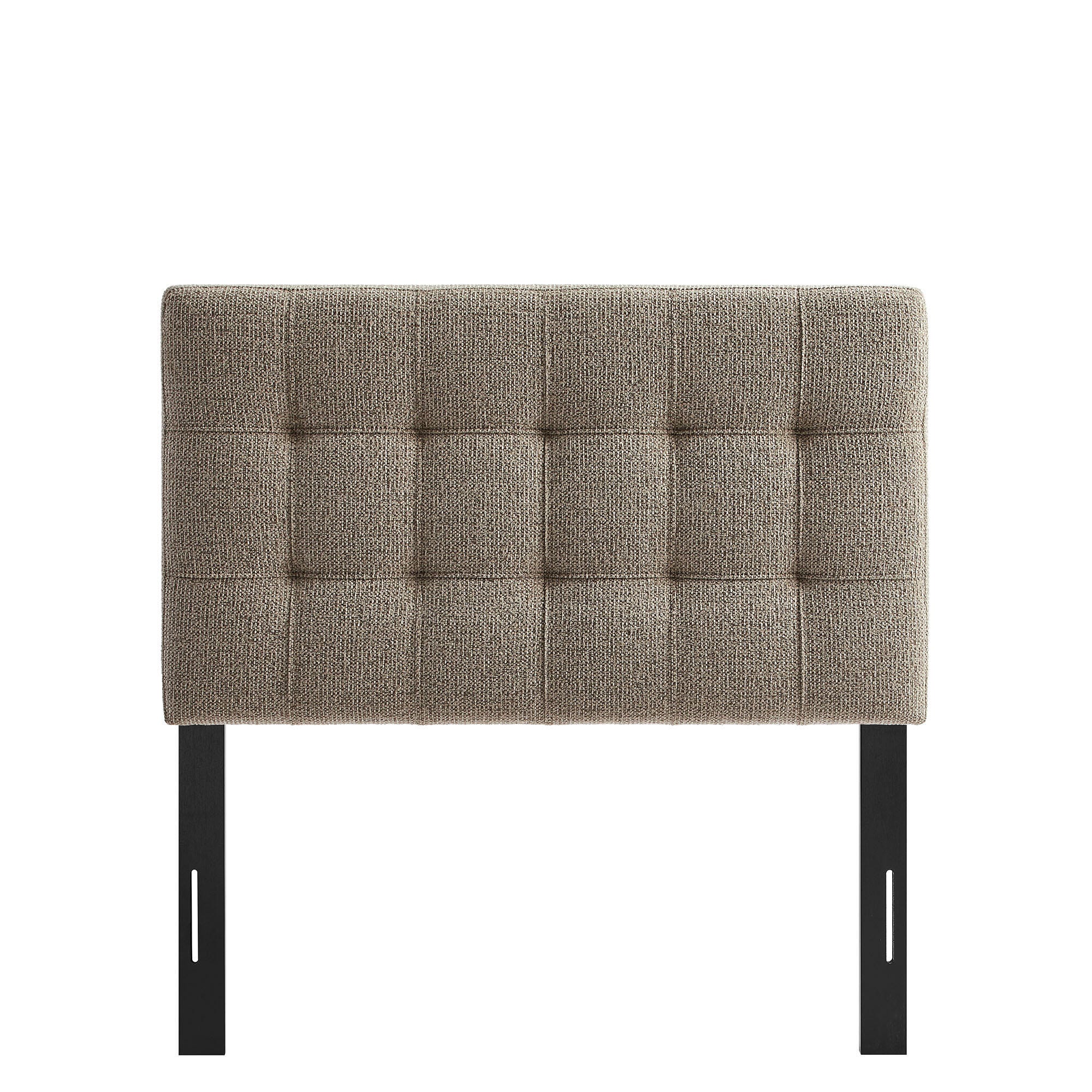 Modway Lily Solid Twin Upholstered Headboard, Taupe, large