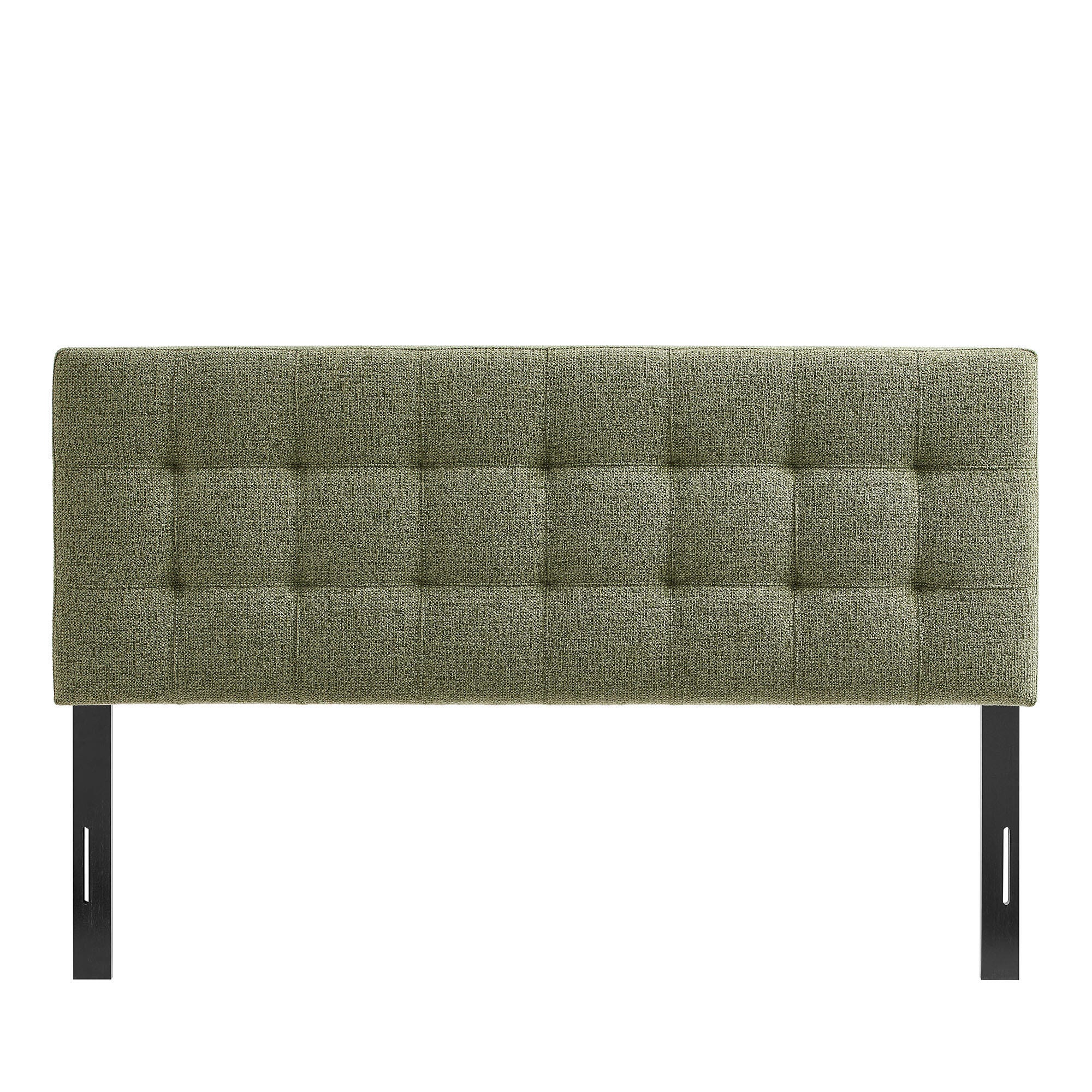 Modway Lily Solid Queen Upholstered Headboard, Leaf, large