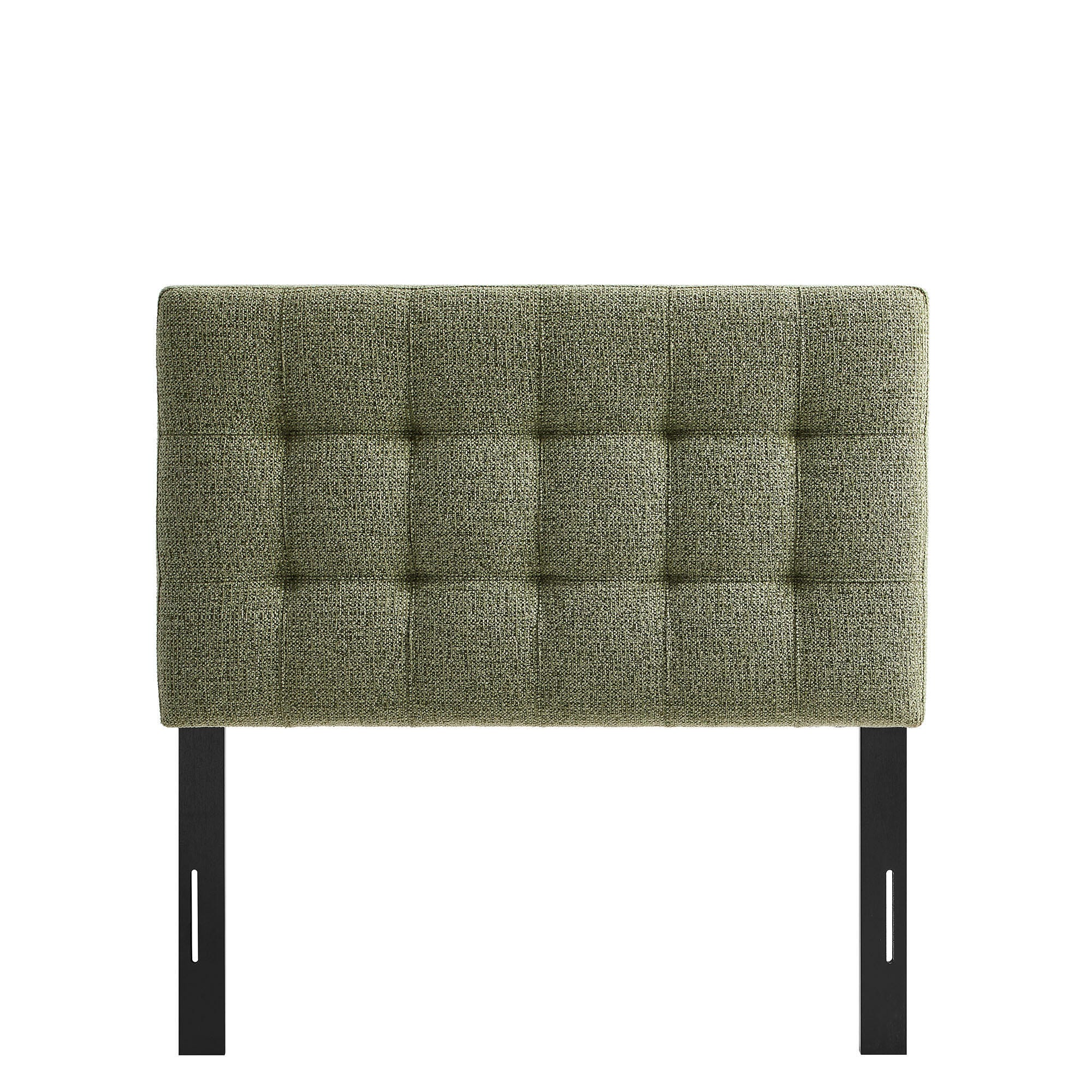 Modway Lily Solid Twin Upholstered Headboard, Leaf, large
