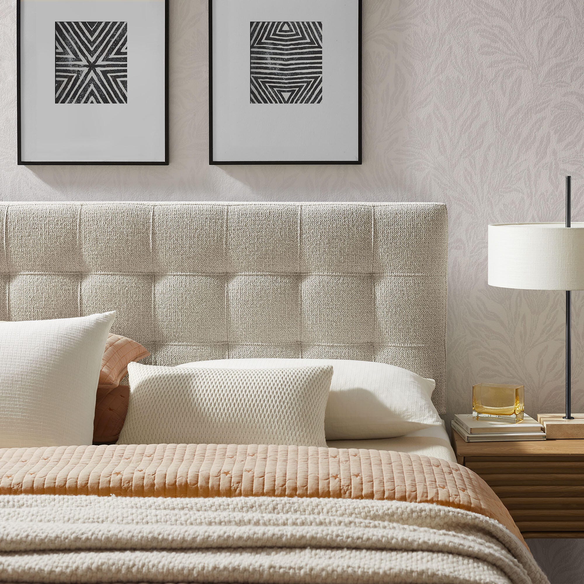 Modway Lily Solid Full Upholstered Headboard, Dove, large
