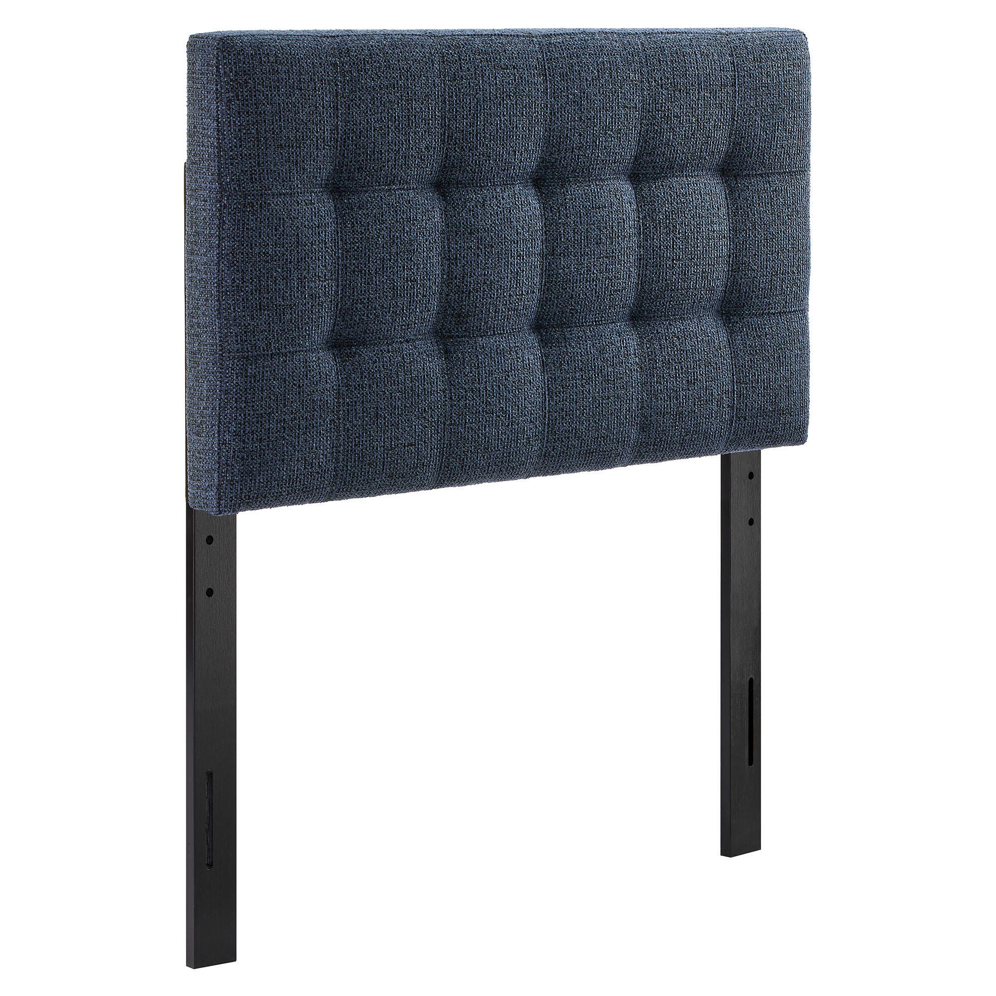 Modway Lily Solid Twin Upholstered Headboard, Navy, large