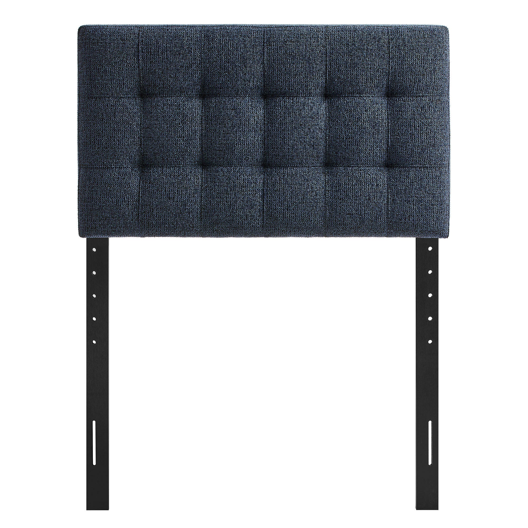 Modway Lily Solid Twin Upholstered Headboard, Navy, large