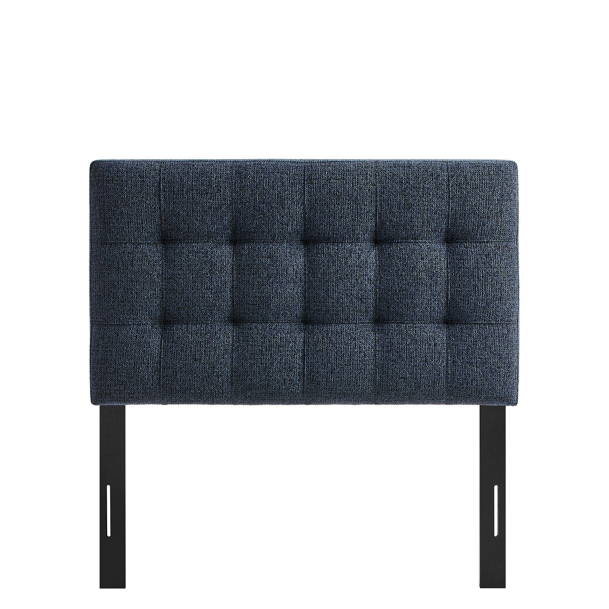 Modway Lily Solid Twin Upholstered Headboard, Navy, large