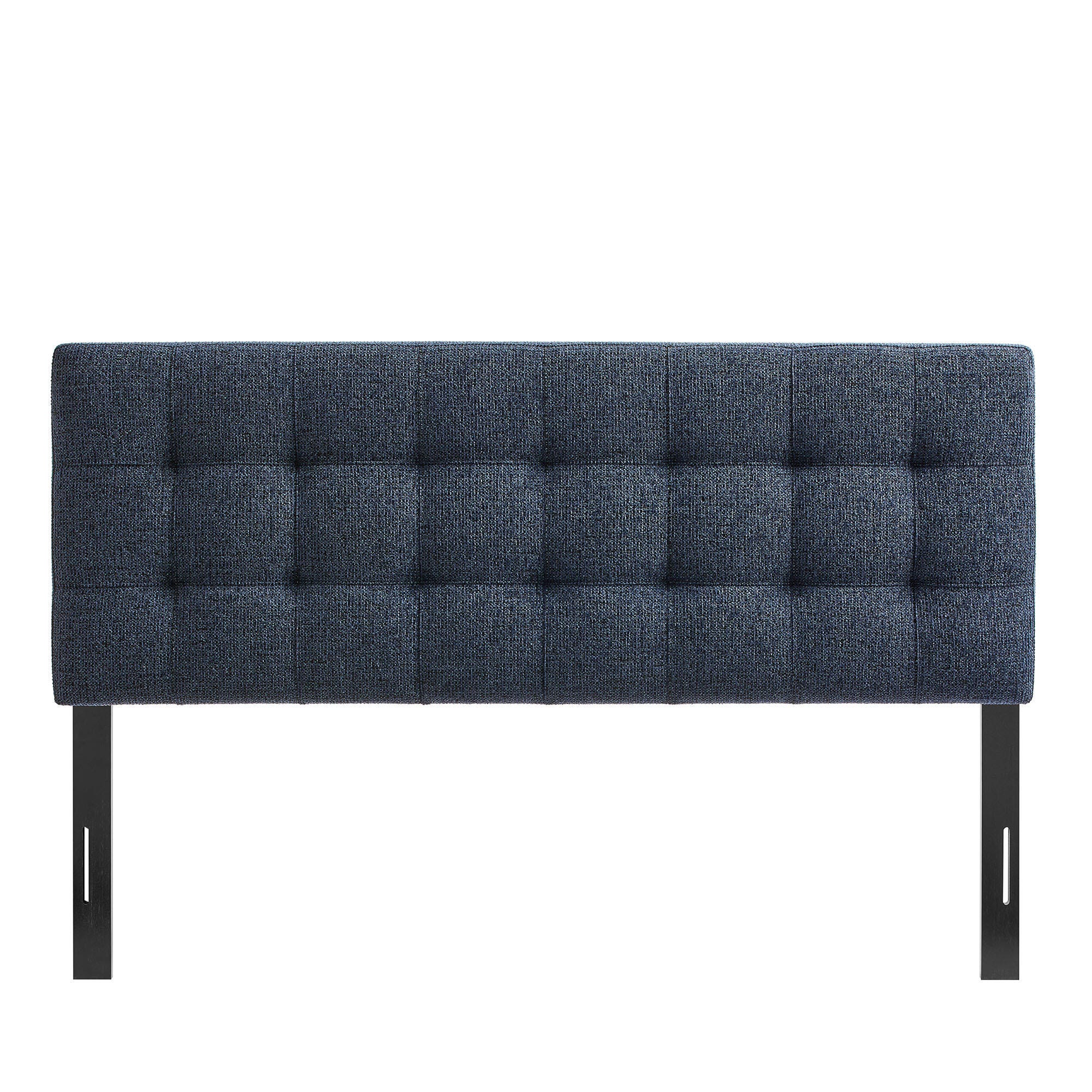 Modway Lily Solid Full Upholstered Headboard, Navy, large