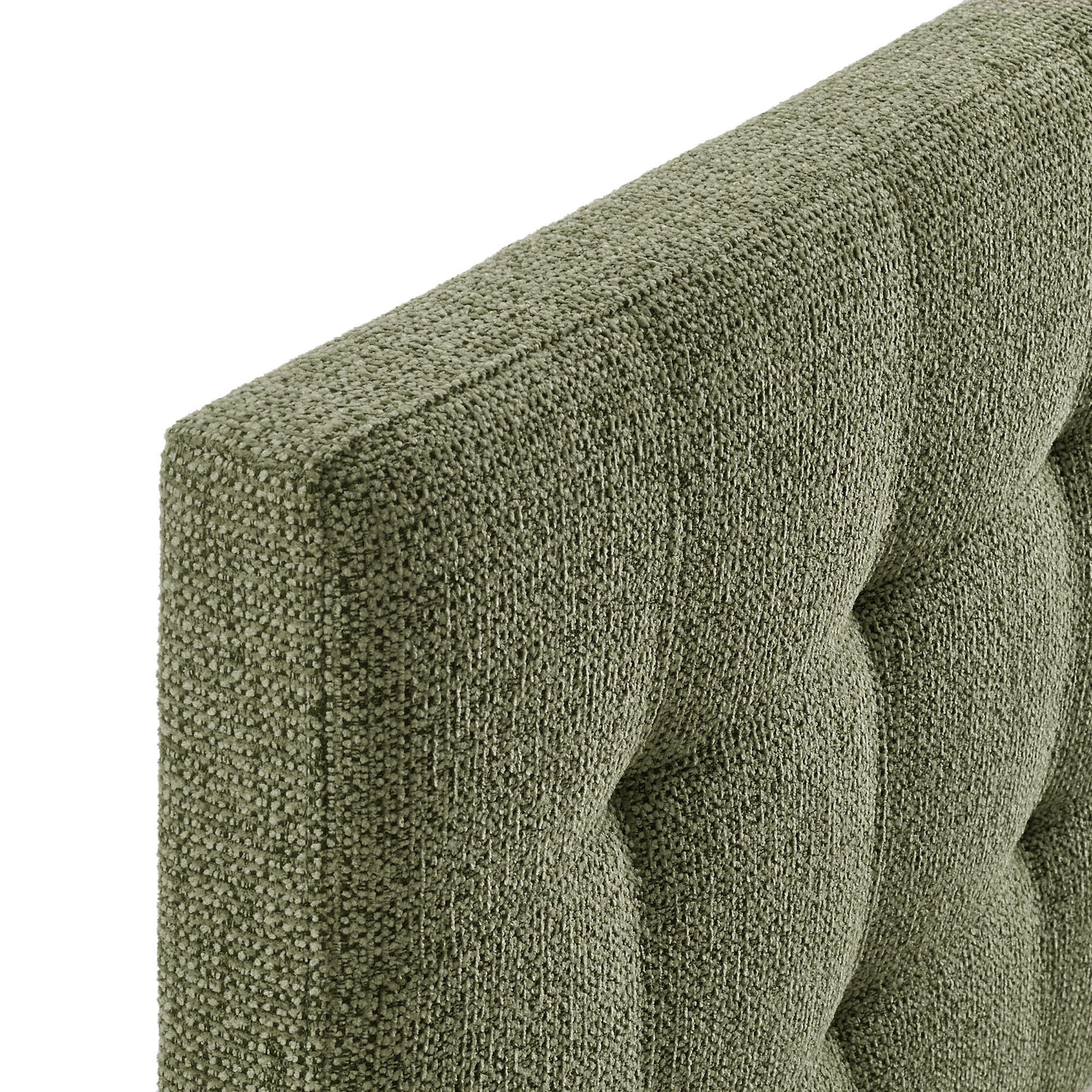 Modway Lily Solid King Upholstered Headboard, Leaf, large