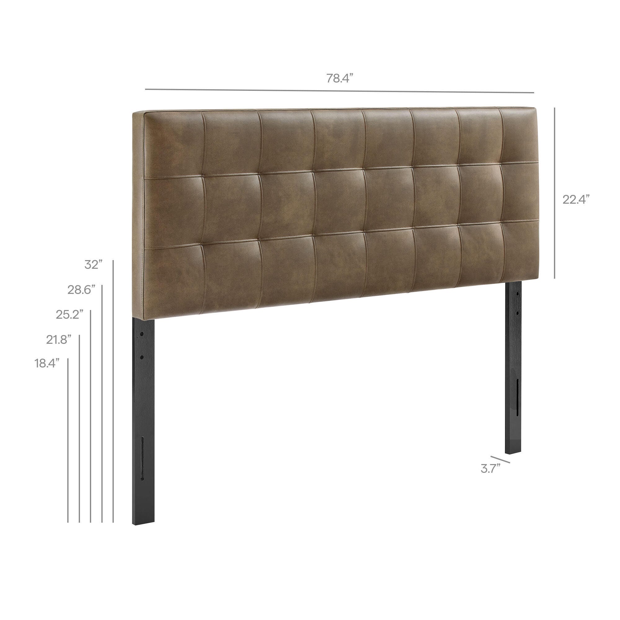 Modway Lily King Tufted Headboard, Mushroom, large