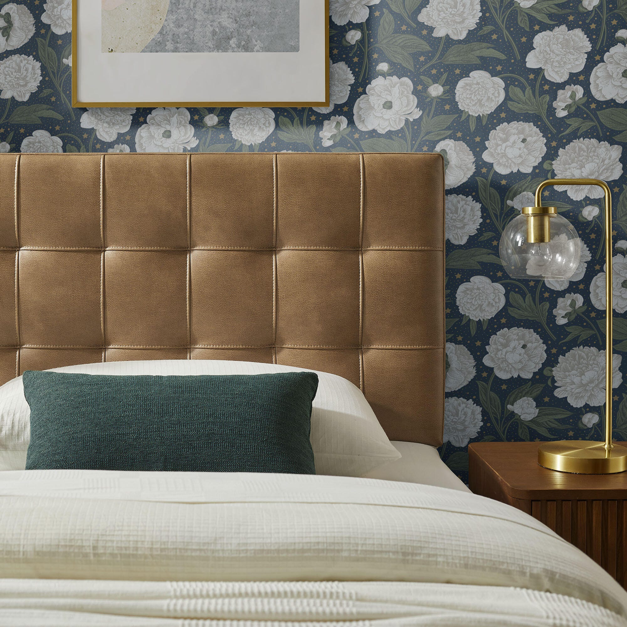 Modway Lily Twin Tufted Headboard, Toast, large