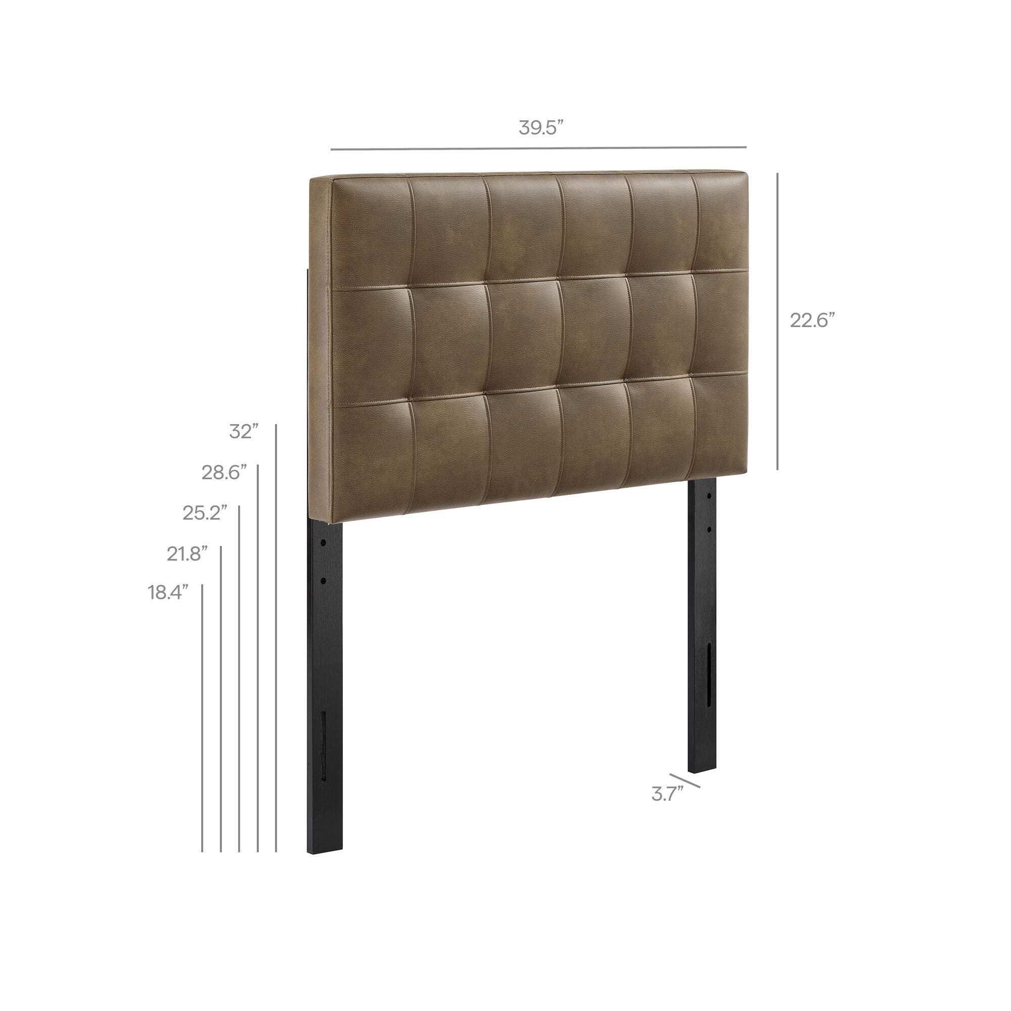Modway Lily Twin Tufted Headboard, Mushroom, large