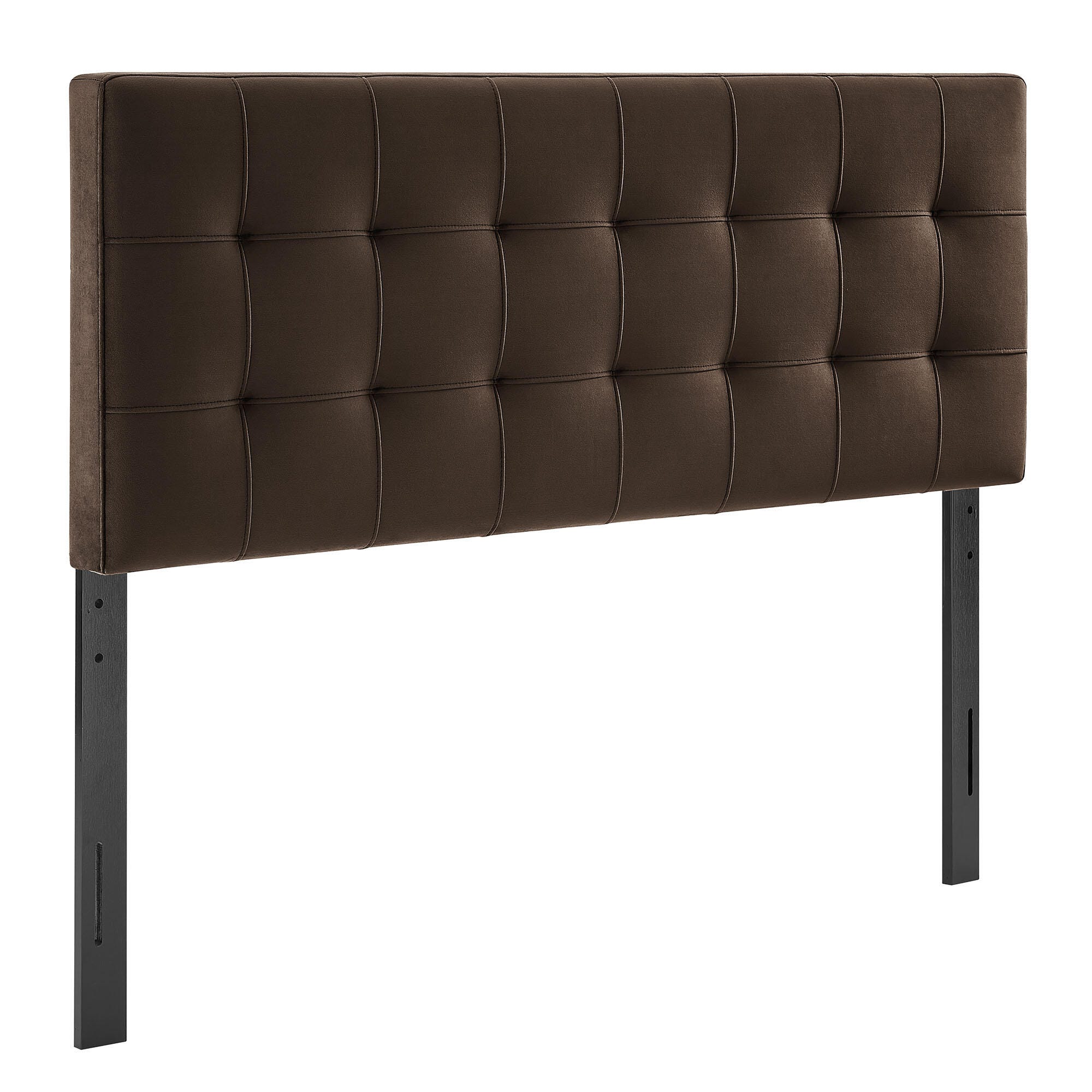 Modway Lily Full Upholstered Headboard, Chocolate Brown, large