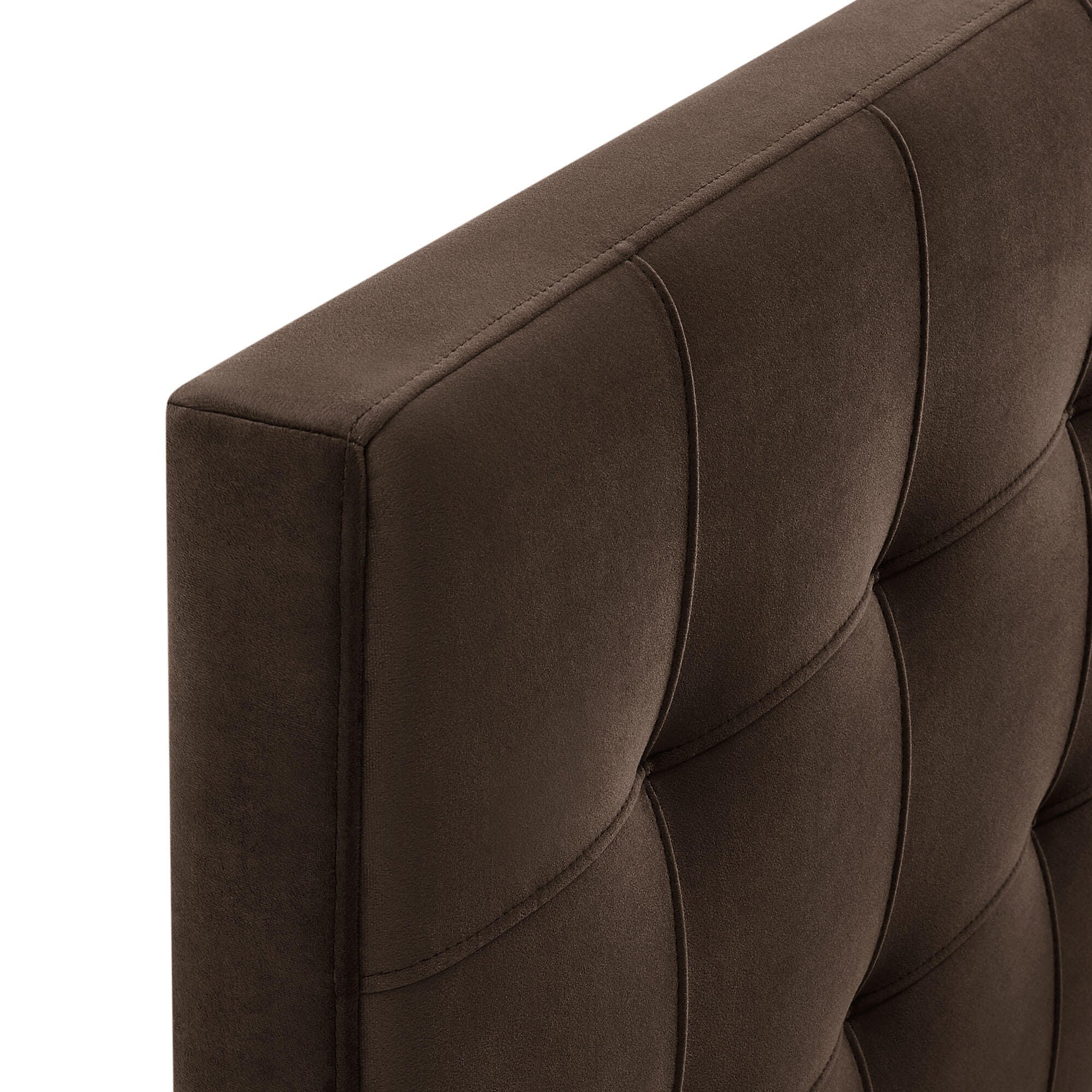 Modway Lily Twin Upholstered Heaboard, Chocolate Brown, large