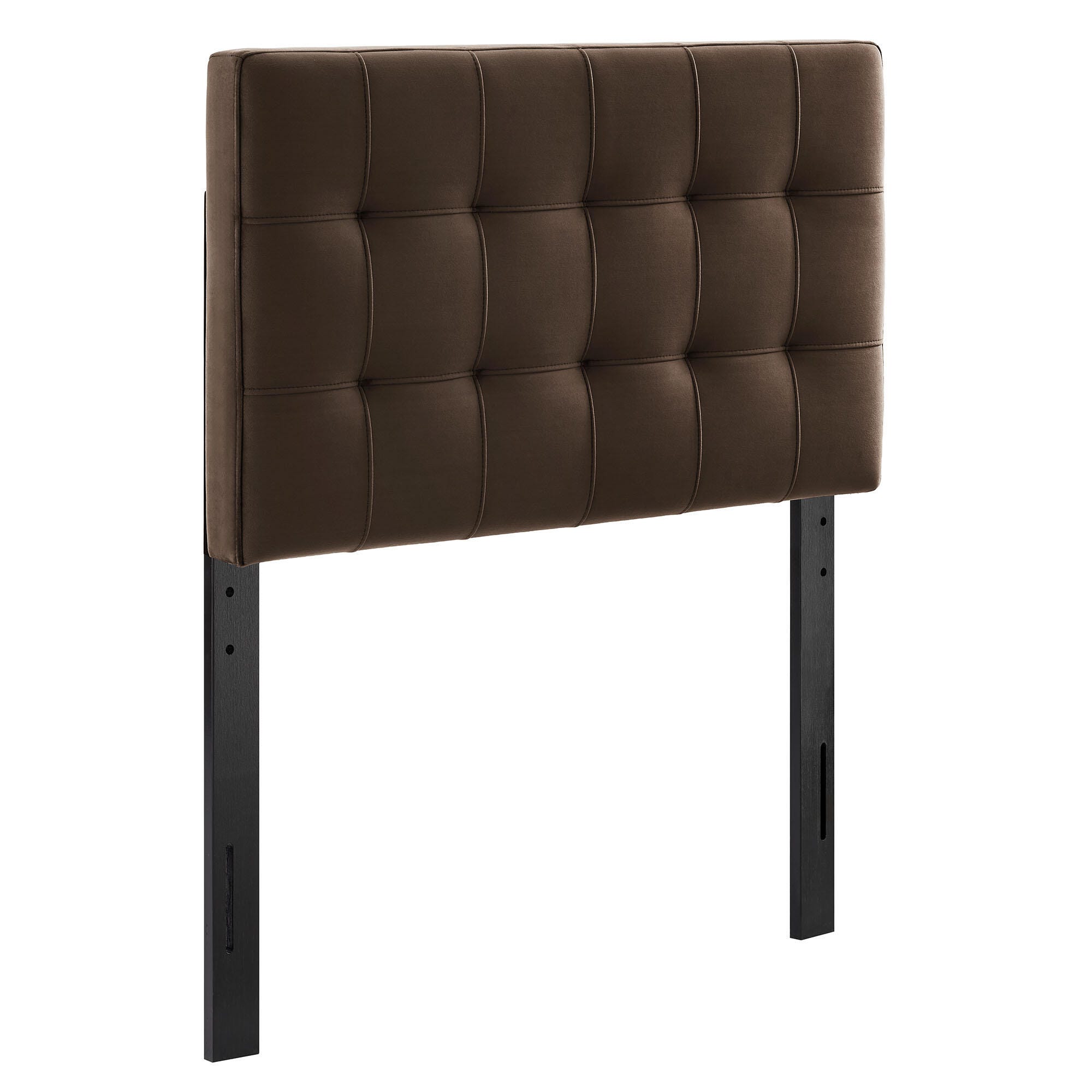 Modway Lily Twin Upholstered Heaboard, Chocolate Brown, large