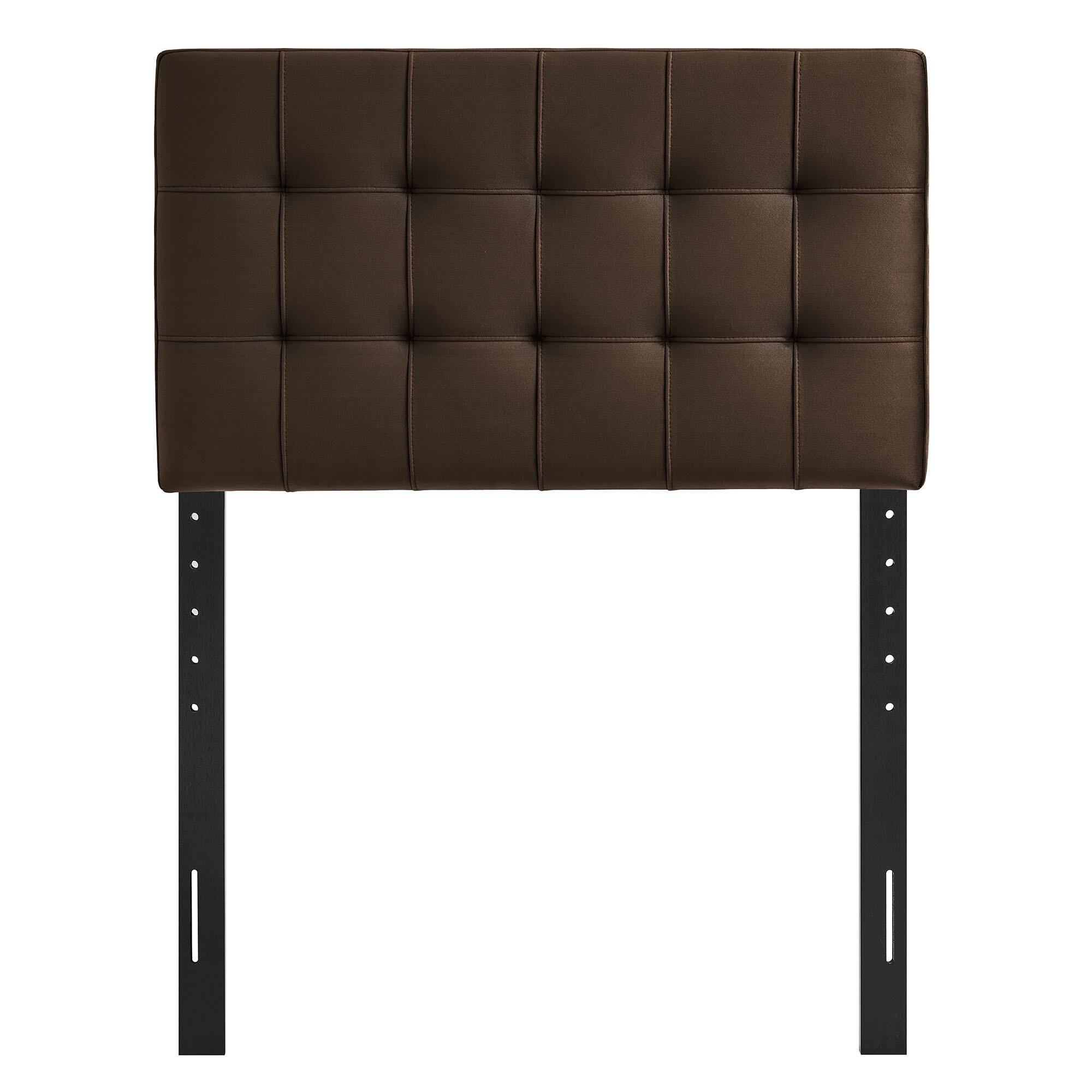 Modway Lily Twin Upholstered Heaboard, Chocolate Brown, large