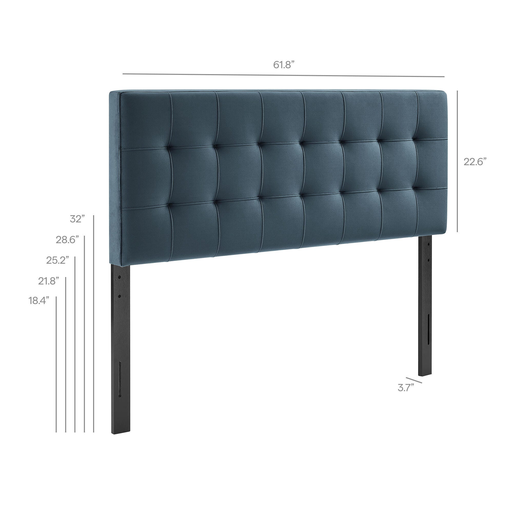 Modway Lily Queen Upholstered Headboard, Cadet Blue, large