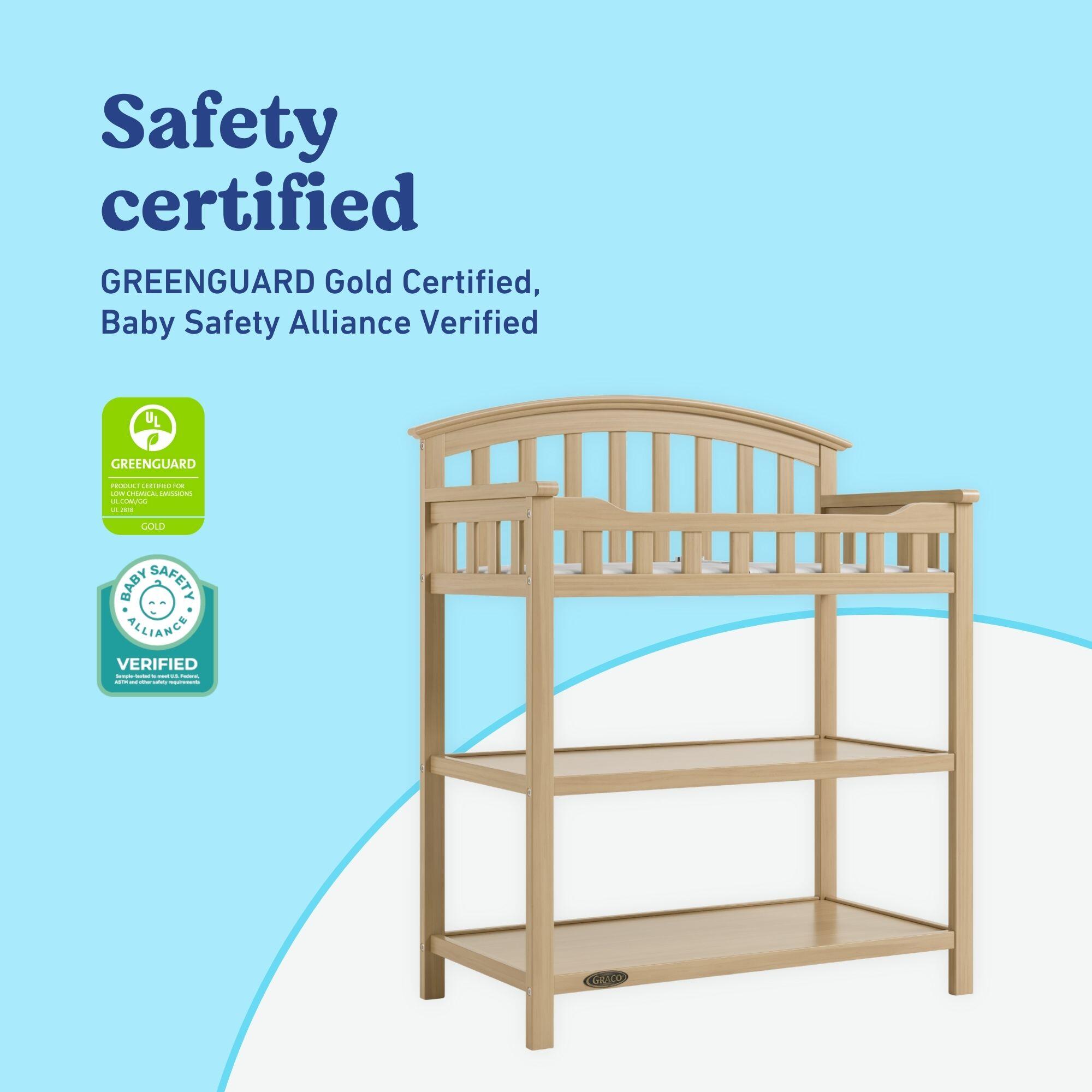 Graco Changing Table, Driftwood, large