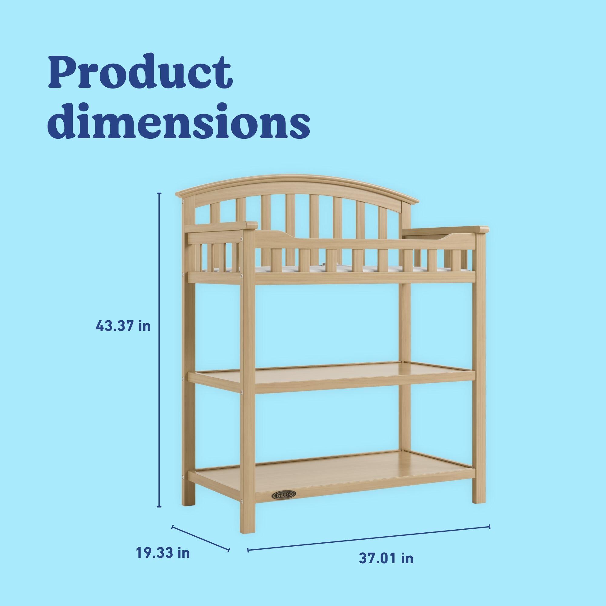 Graco Changing Table, Driftwood, large