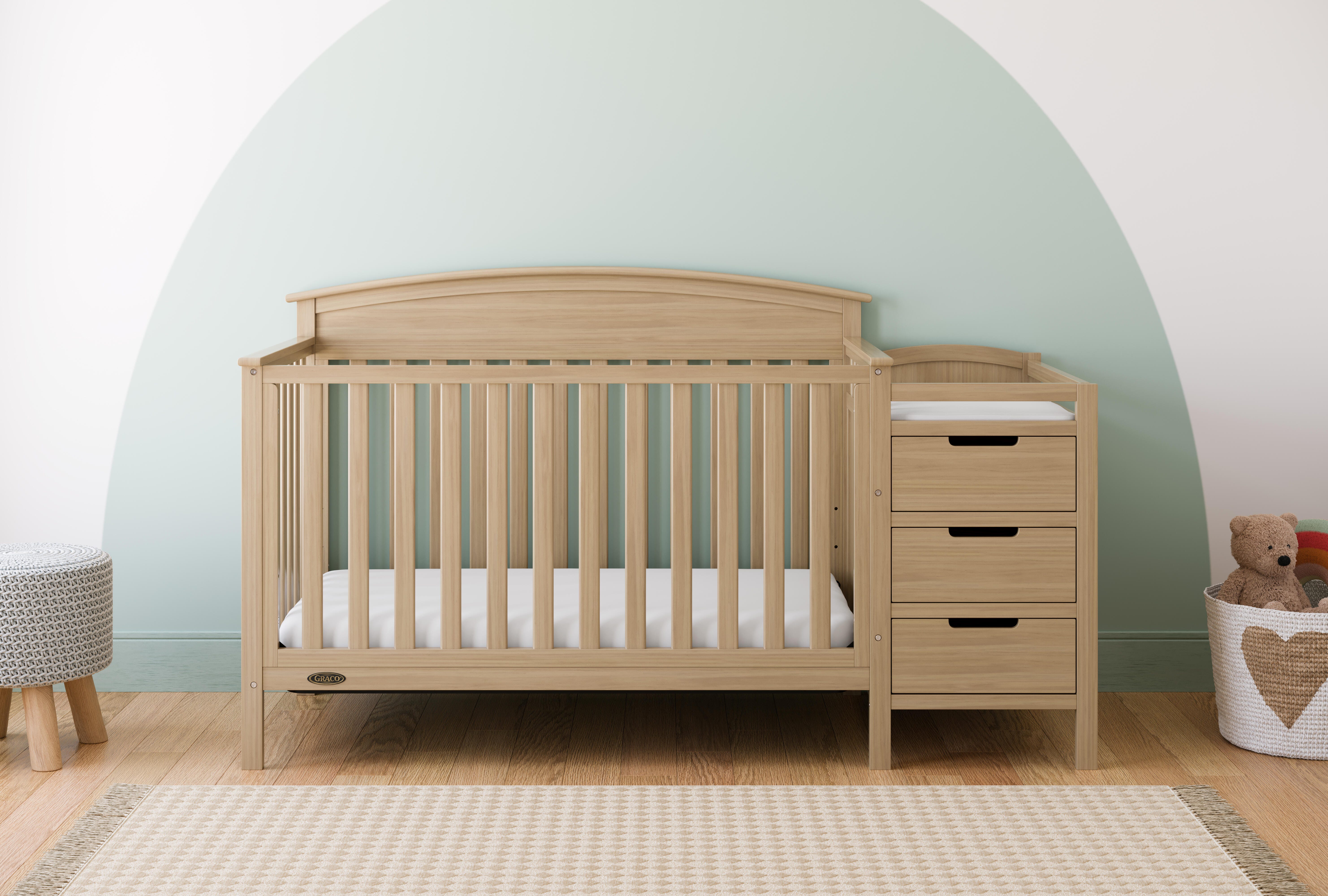 Graco Benton 4-in-1 Convertible Crib and Changer, Driftwood, large