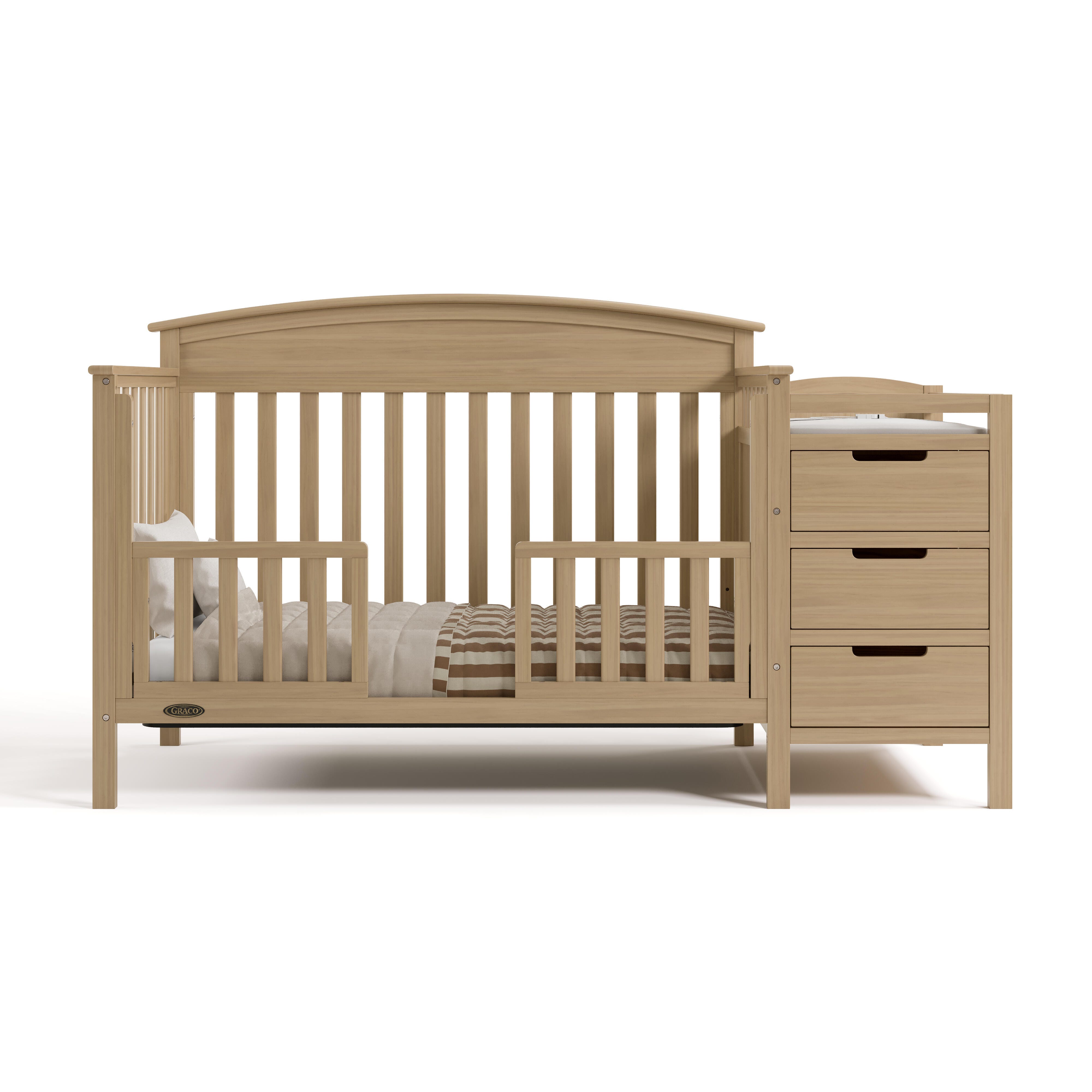 Graco Benton 4-in-1 Convertible Crib and Changer, Driftwood, large