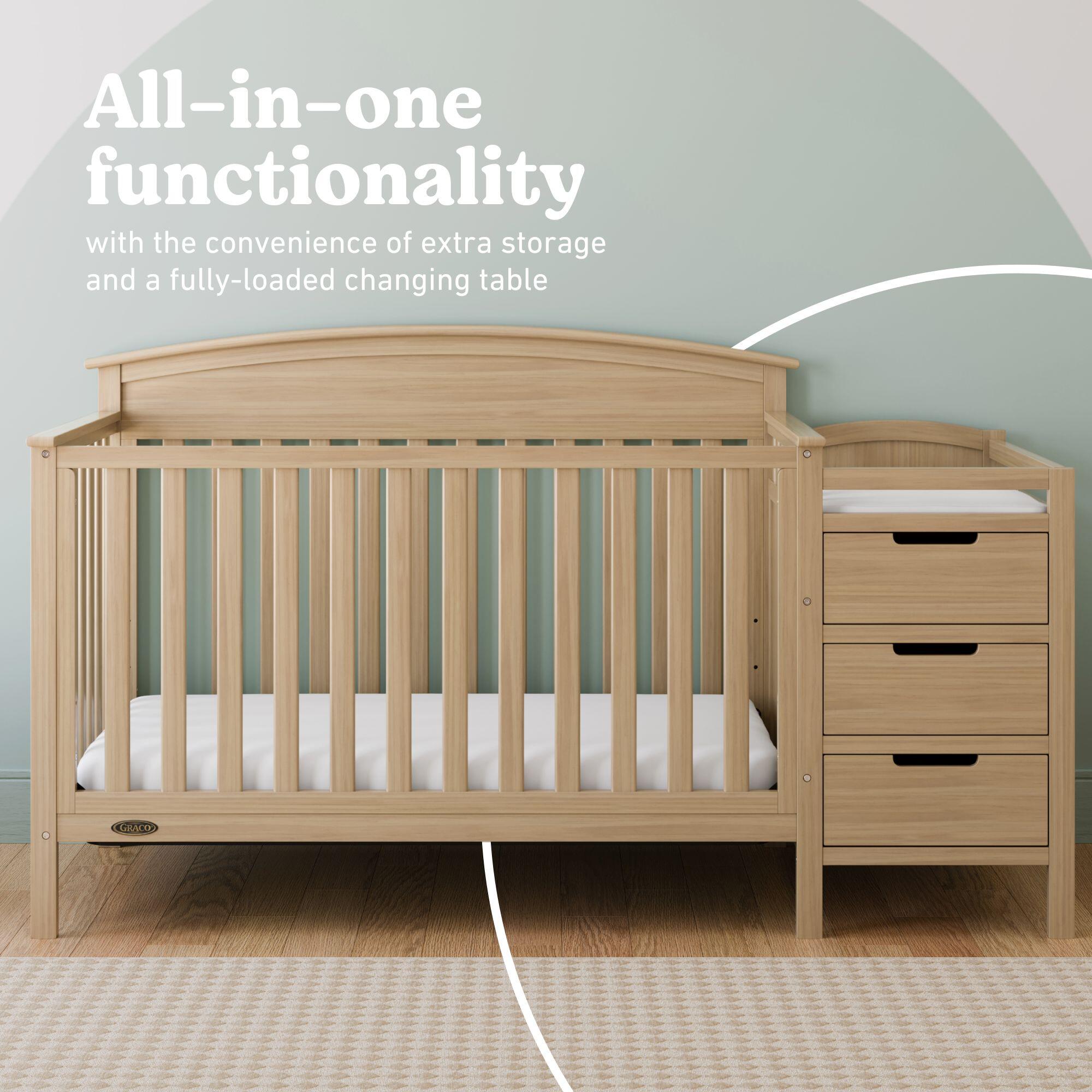 Graco Benton 4-in-1 Convertible Crib and Changer, Driftwood, large