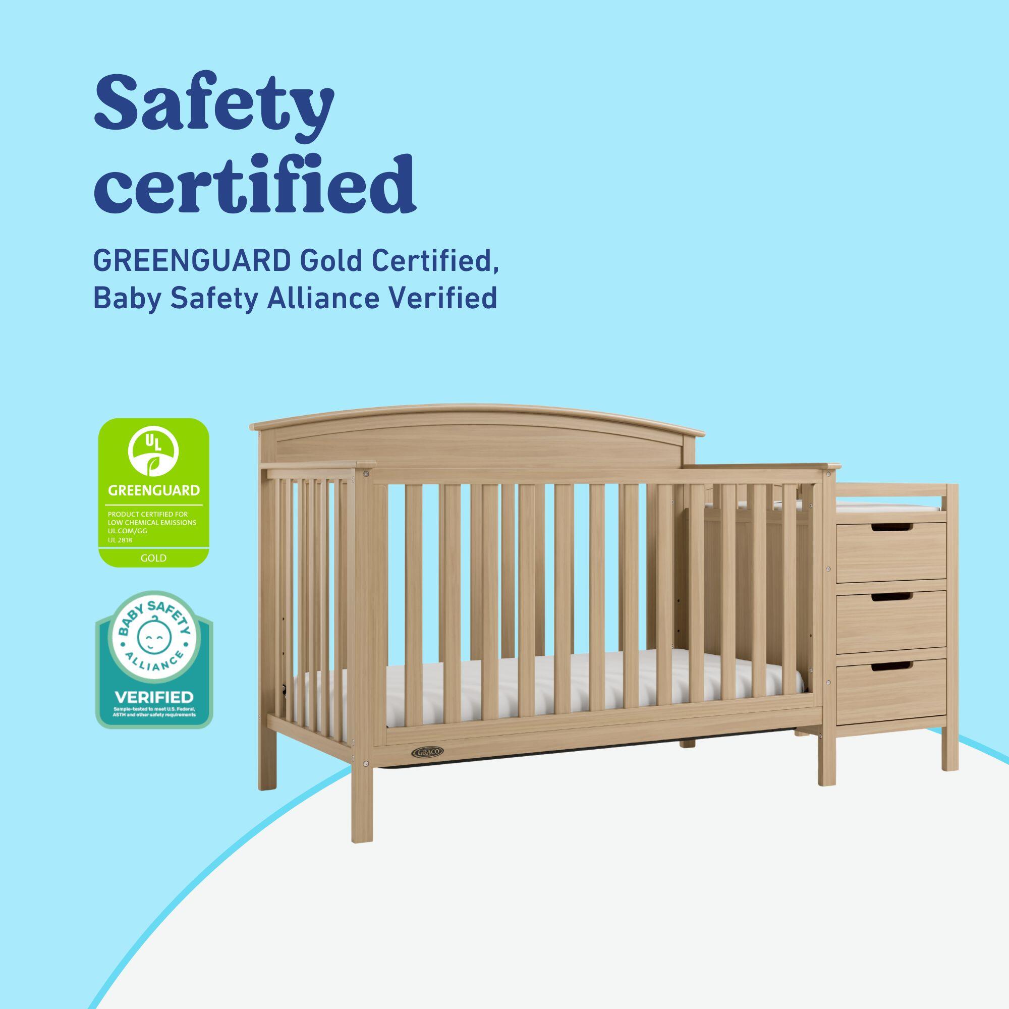 Graco Benton 4-in-1 Convertible Crib and Changer, Driftwood, large