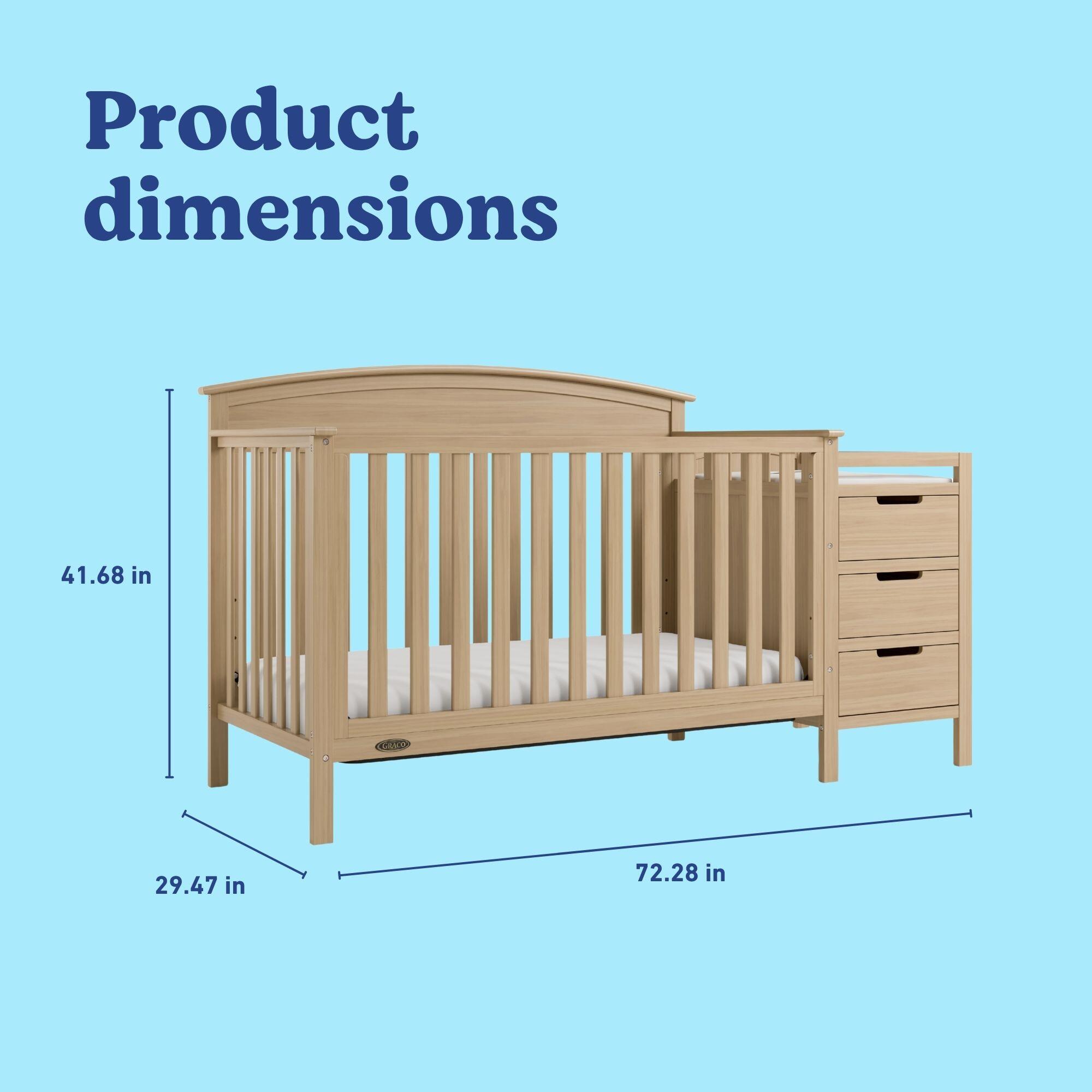 Graco Benton 4-in-1 Convertible Crib and Changer, Driftwood, large