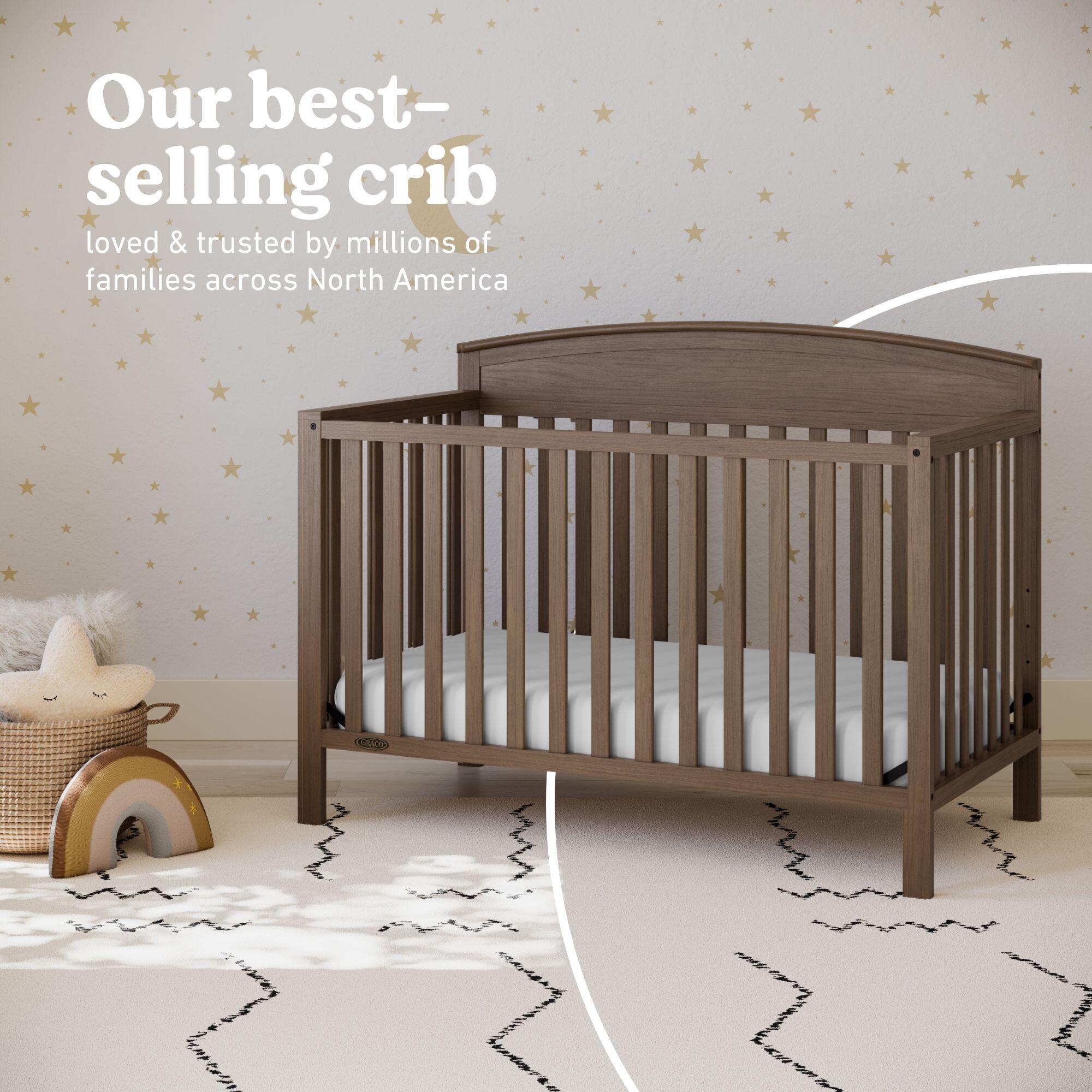 Graco Benton 5-in-1 Convertible Crib, Hazelnut, large
