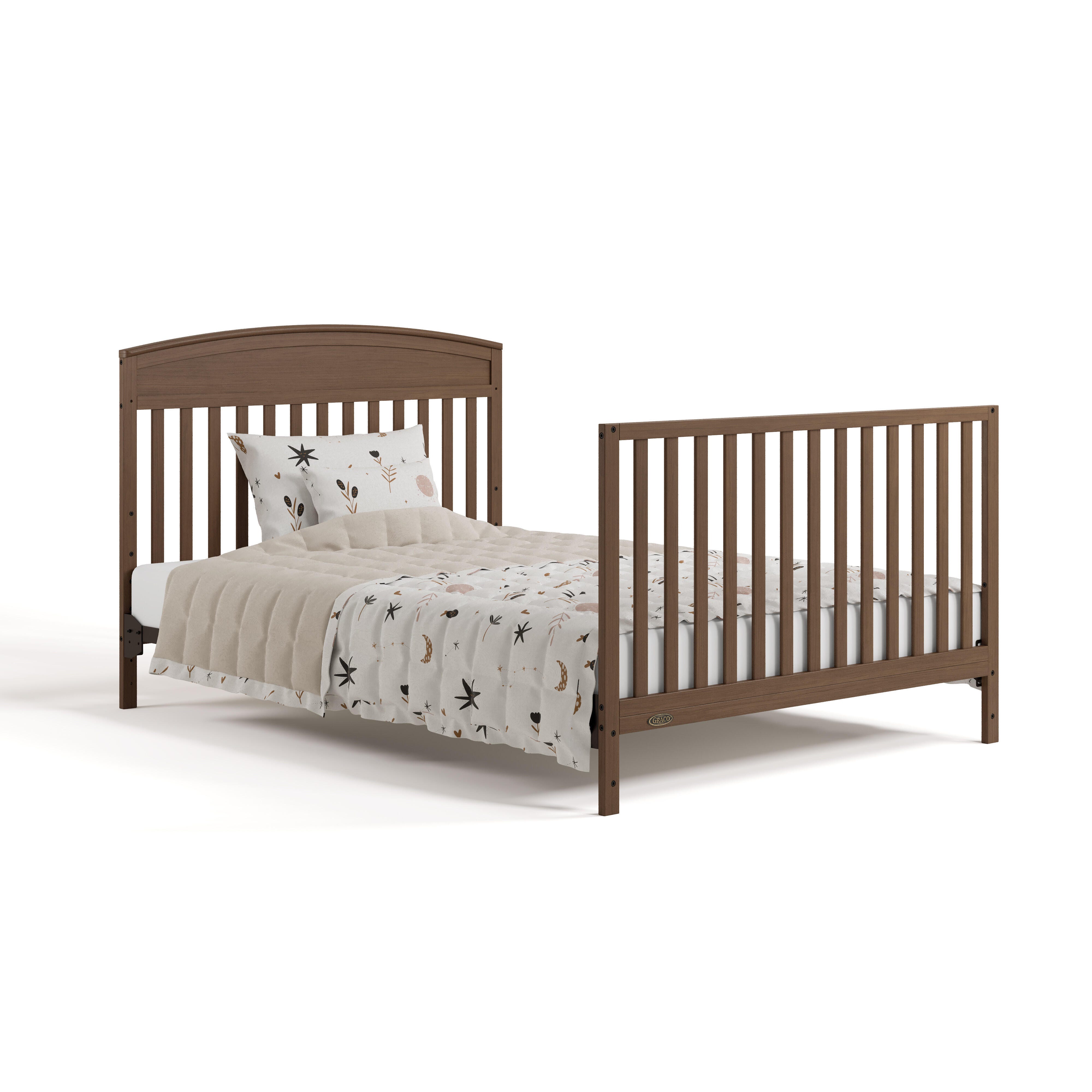 Graco Benton 5-in-1 Convertible Crib With Storage Drawer, Hazelnut, large