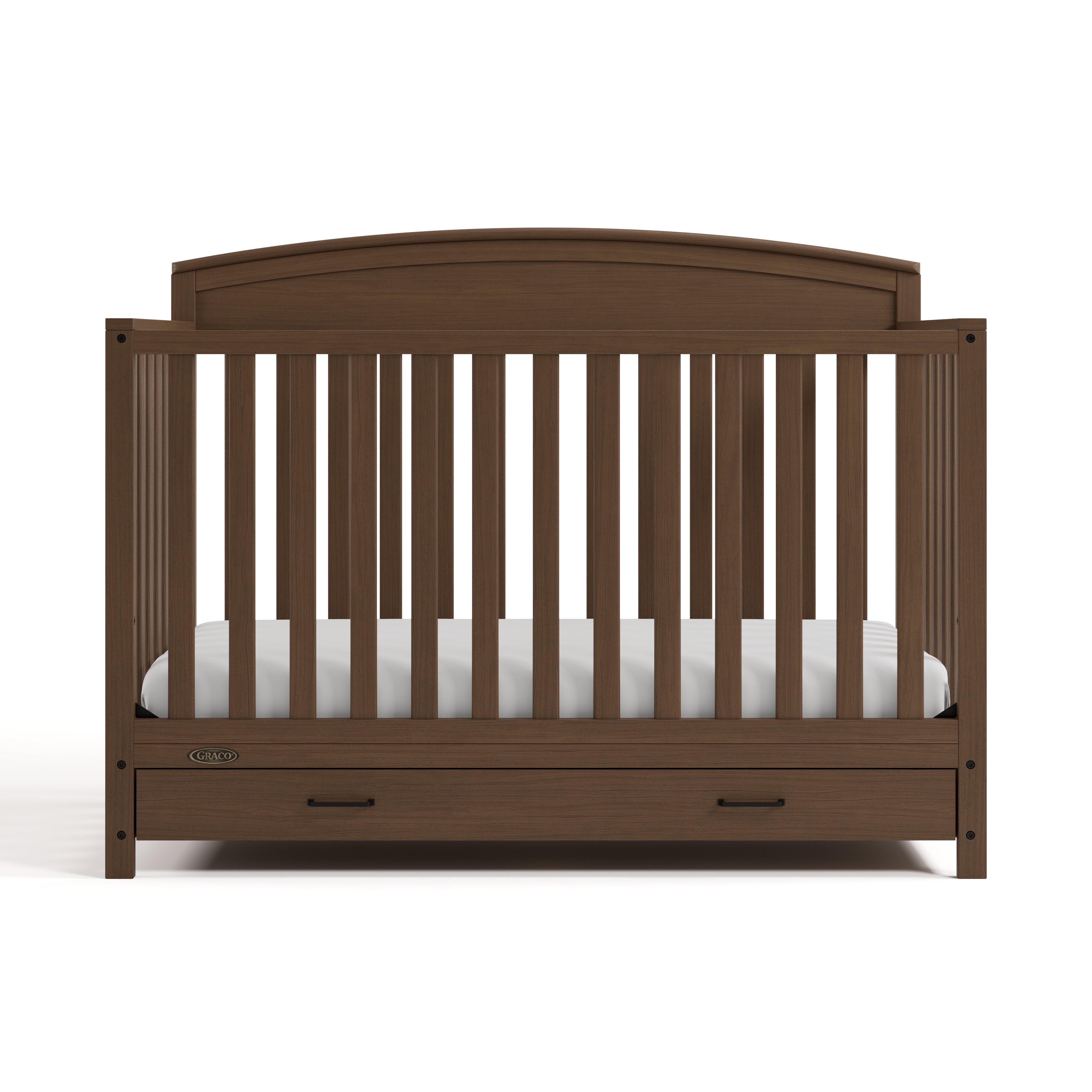 Graco Benton 5-in-1 Convertible Crib With Storage Drawer, Hazelnut, large