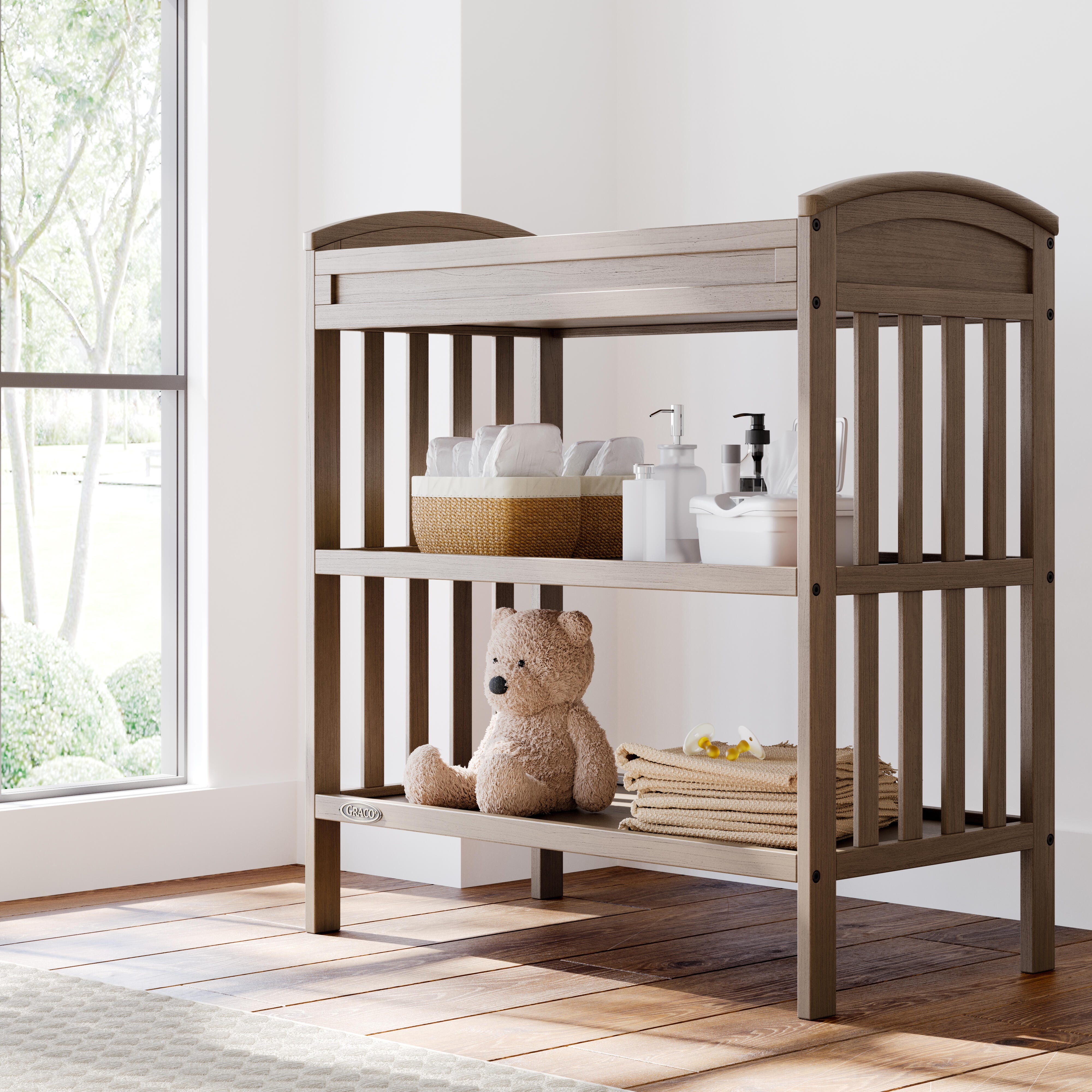 Graco Benton Changing Table, Hazelnut, large