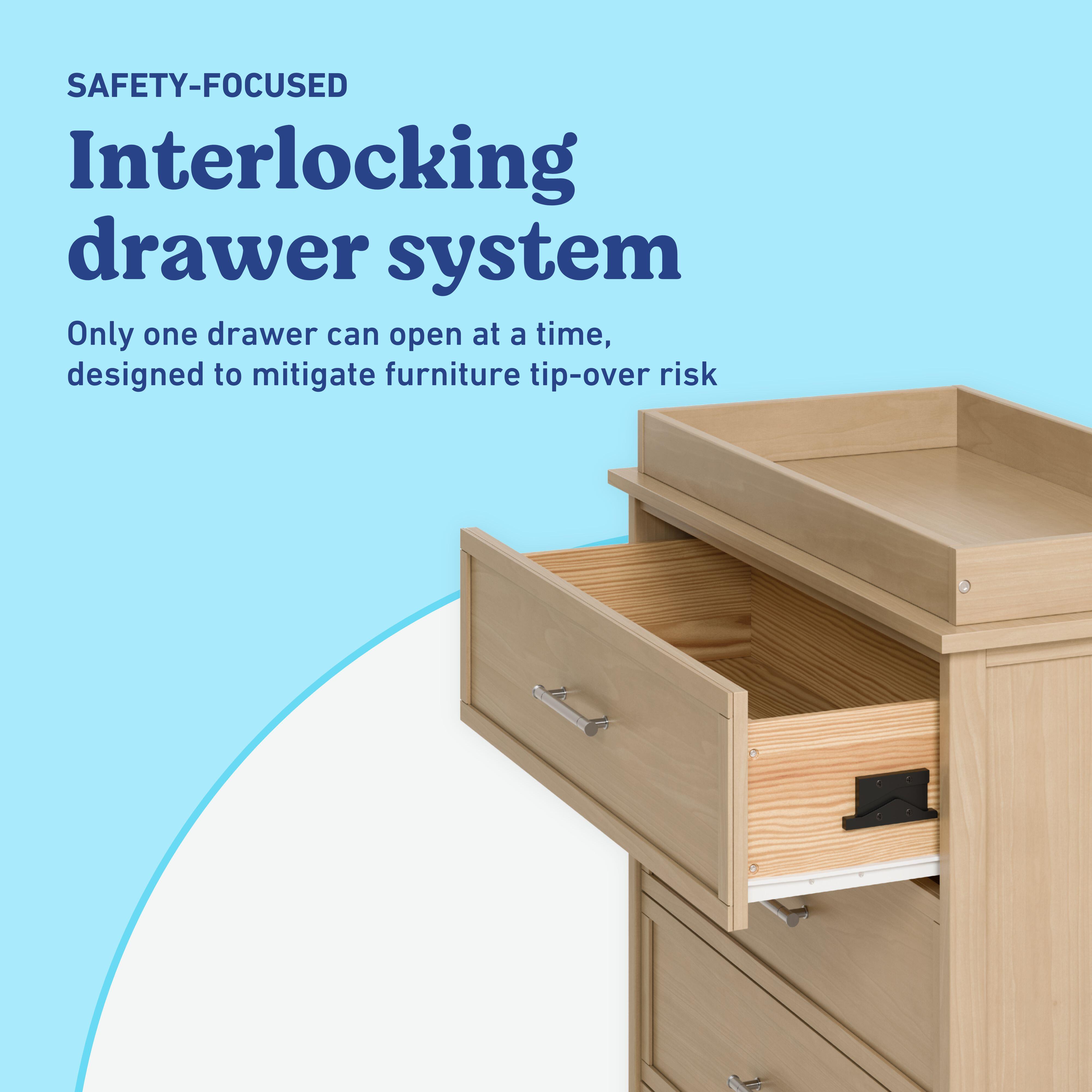Graco Classic 3 Drawer Chest with Changing Topper, Driftwood, large