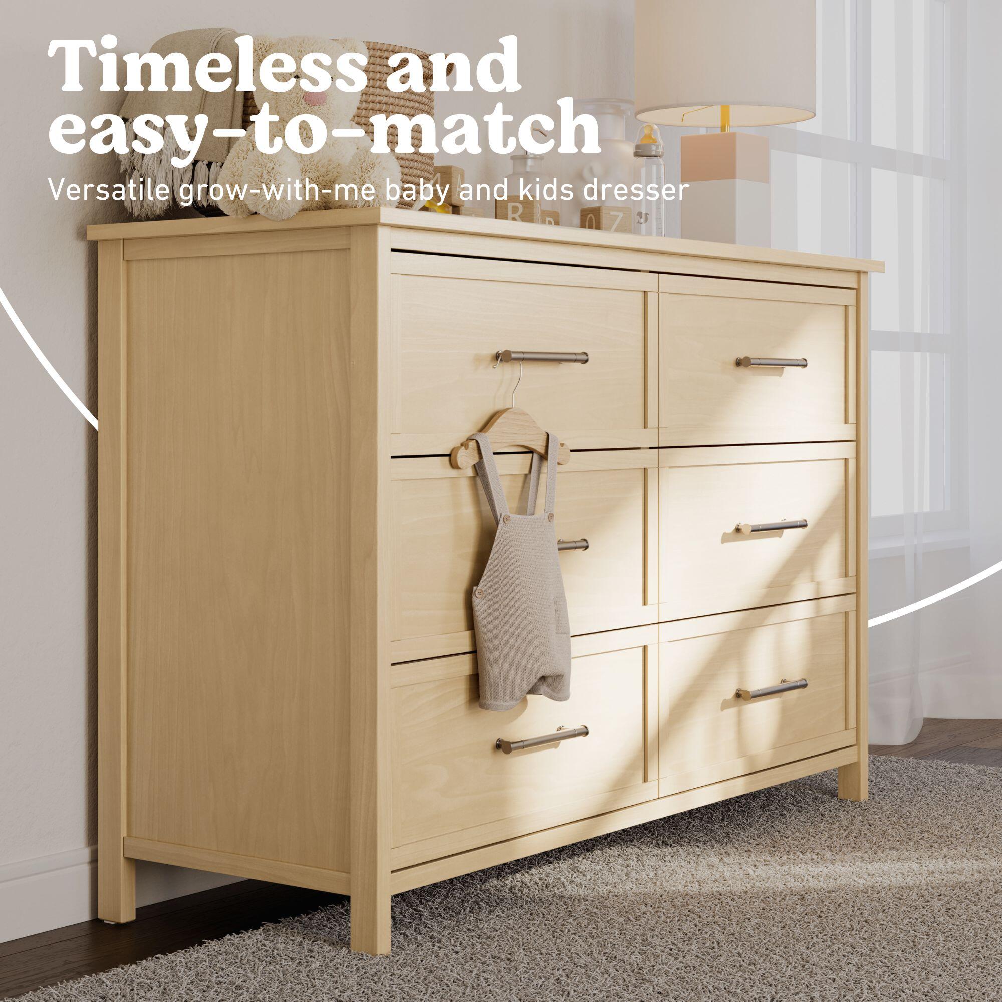 Graco Classic 6 Drawer Dresser, Driftwood, large