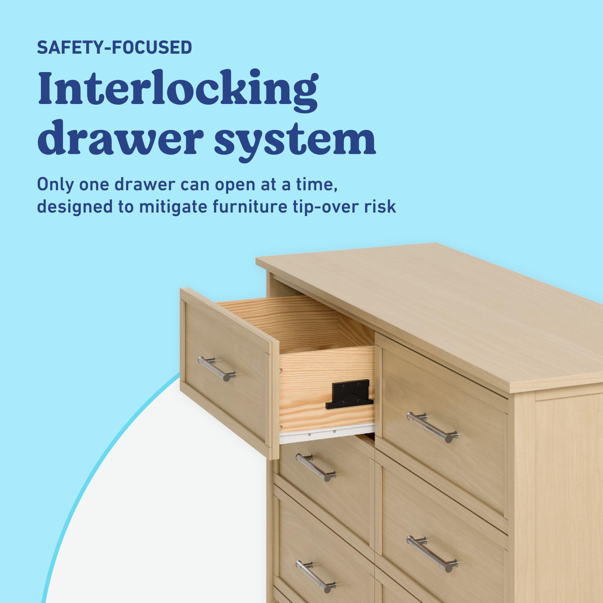 Graco Classic 6 Drawer Dresser, Driftwood, large