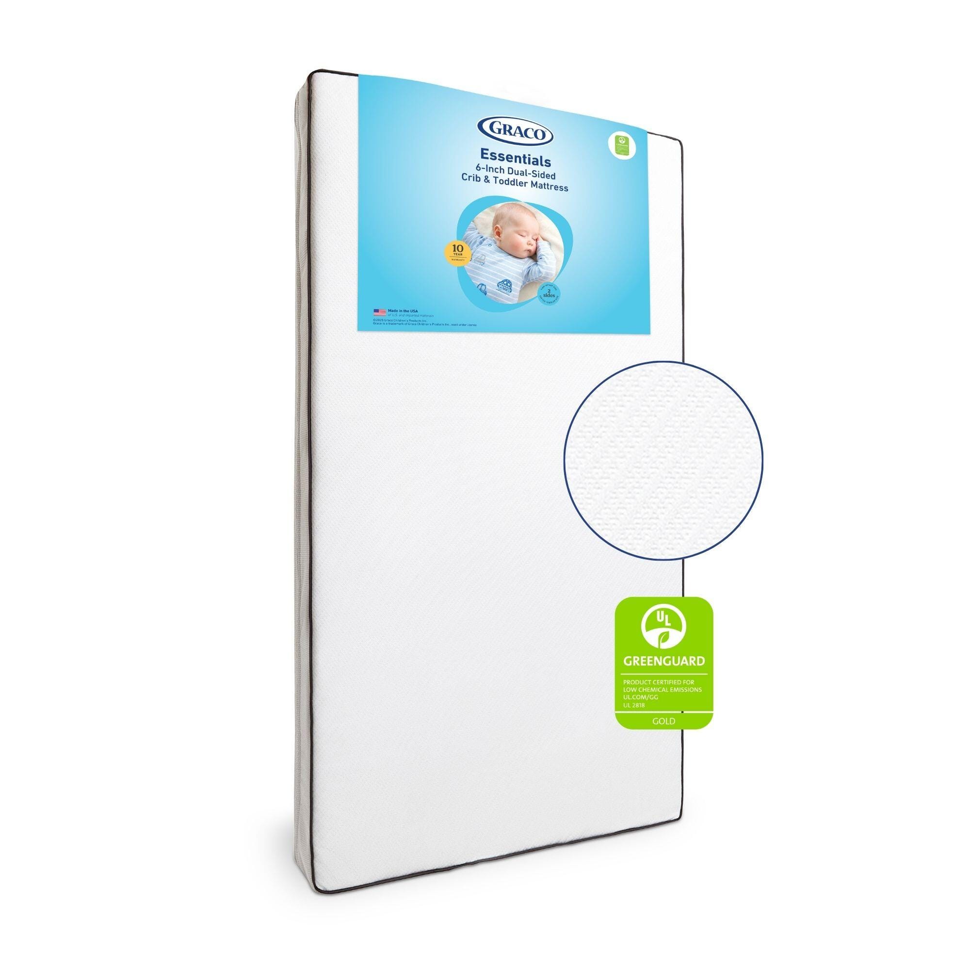 Graco Essentials Solid Dual-Sided Crib and Toddler Mattress, , large