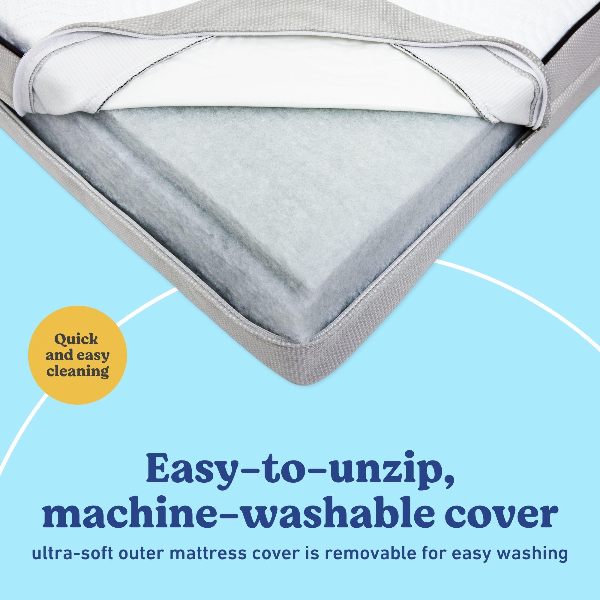 Graco Essentials Waterproof Dual-Sided Crib and Toddler Mattress, , rollover