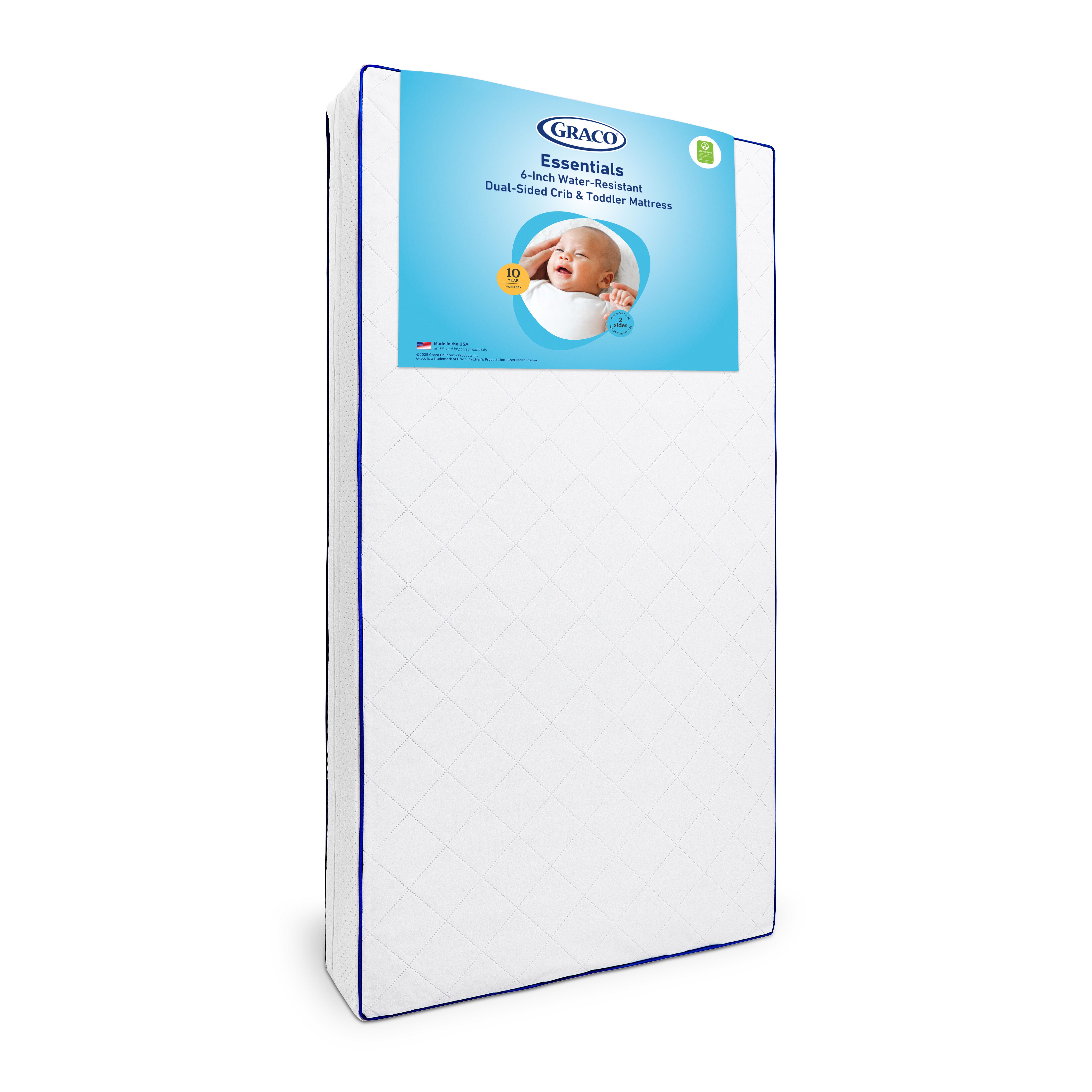 Graco Essentials Waterproof Dual-Sided Crib and Toddler Mattress, , large