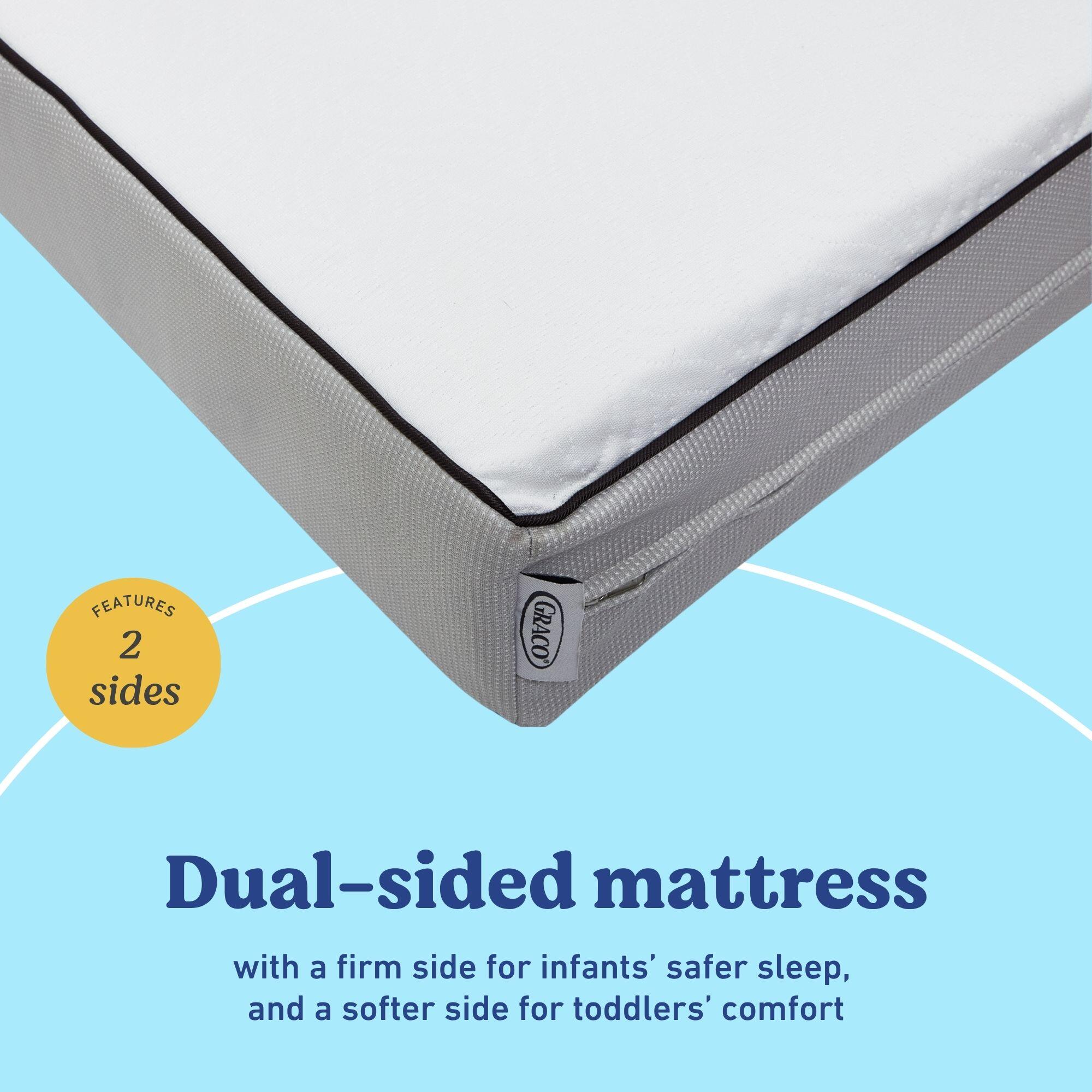 Graco Essentials Waterproof Dual-Sided Crib and Toddler Mattress, , large