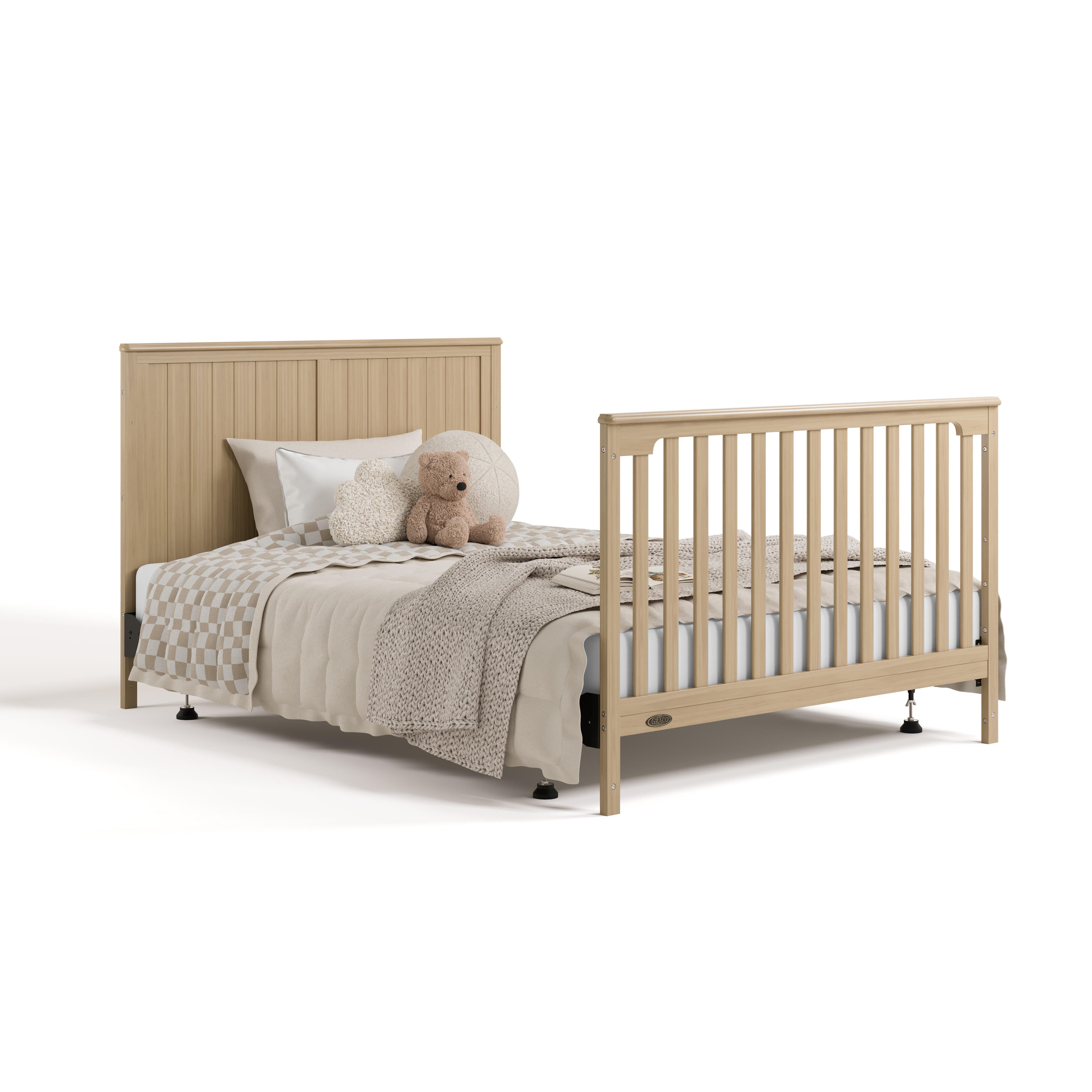 Graco Hadley 5-in-1 Convertible Crib and Changer With Storage Drawer, Driftwood, large