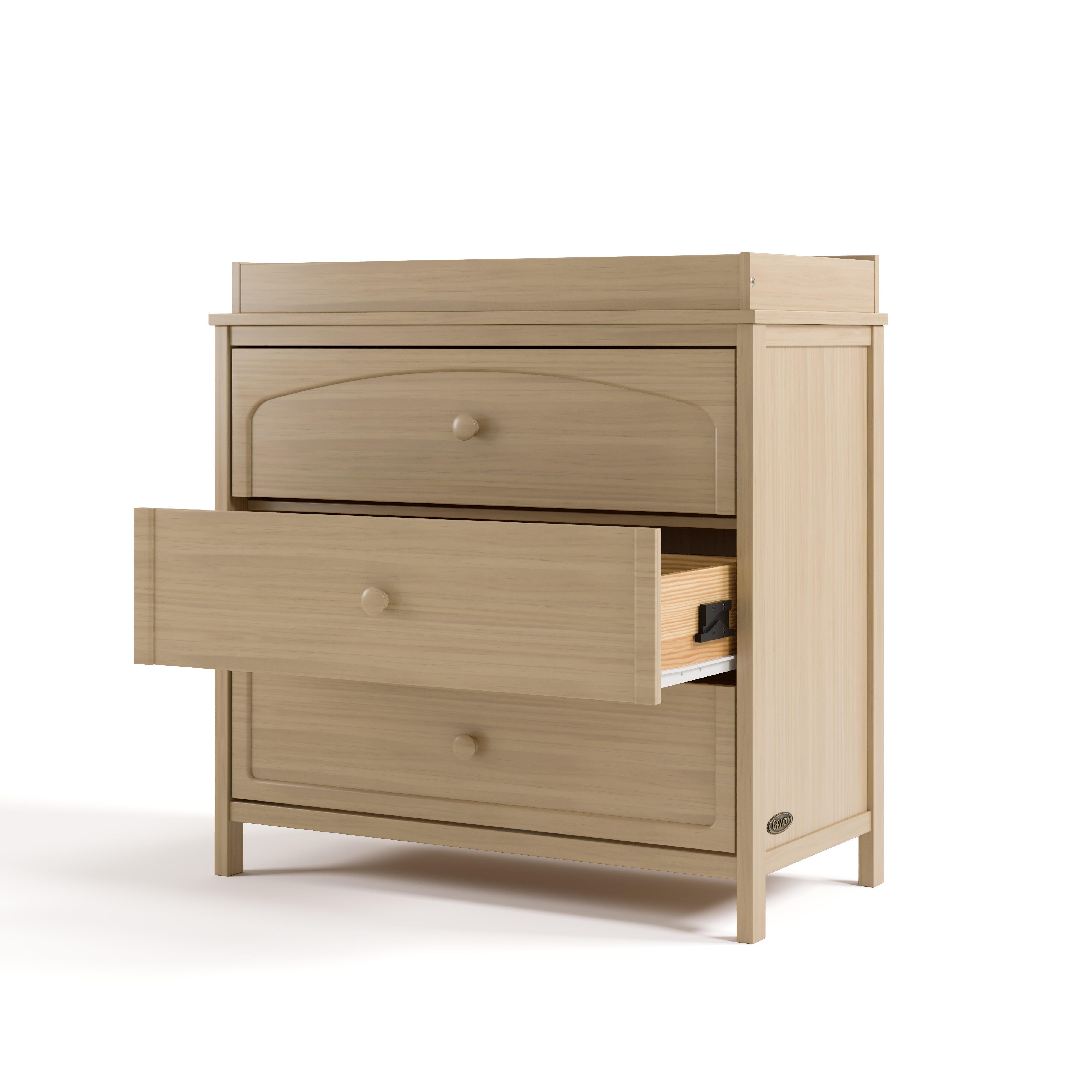 Graco Olivia 3 Drawer Chest with Changing Topper, Driftwood, large