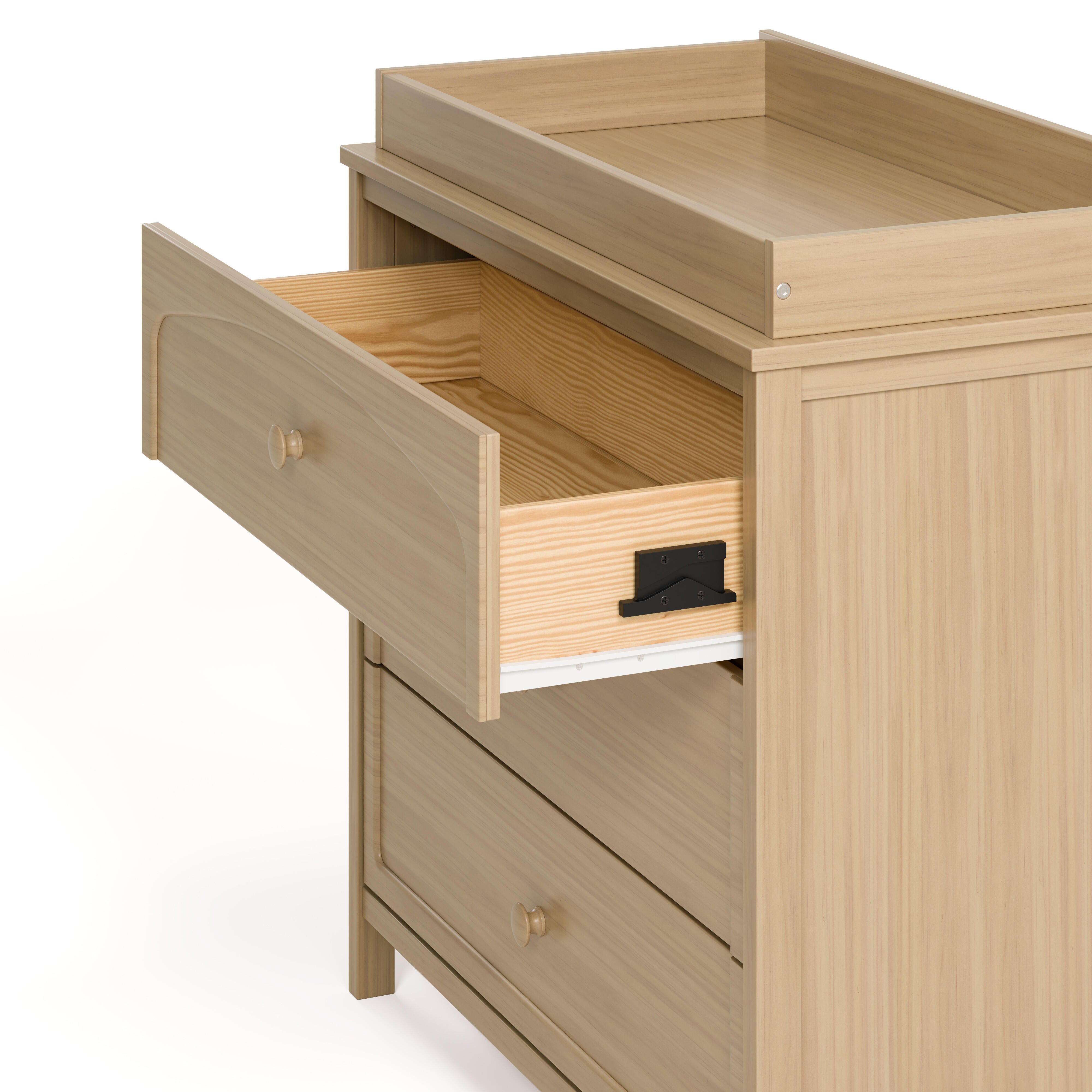Graco Olivia 3 Drawer Chest with Changing Topper, Driftwood, large