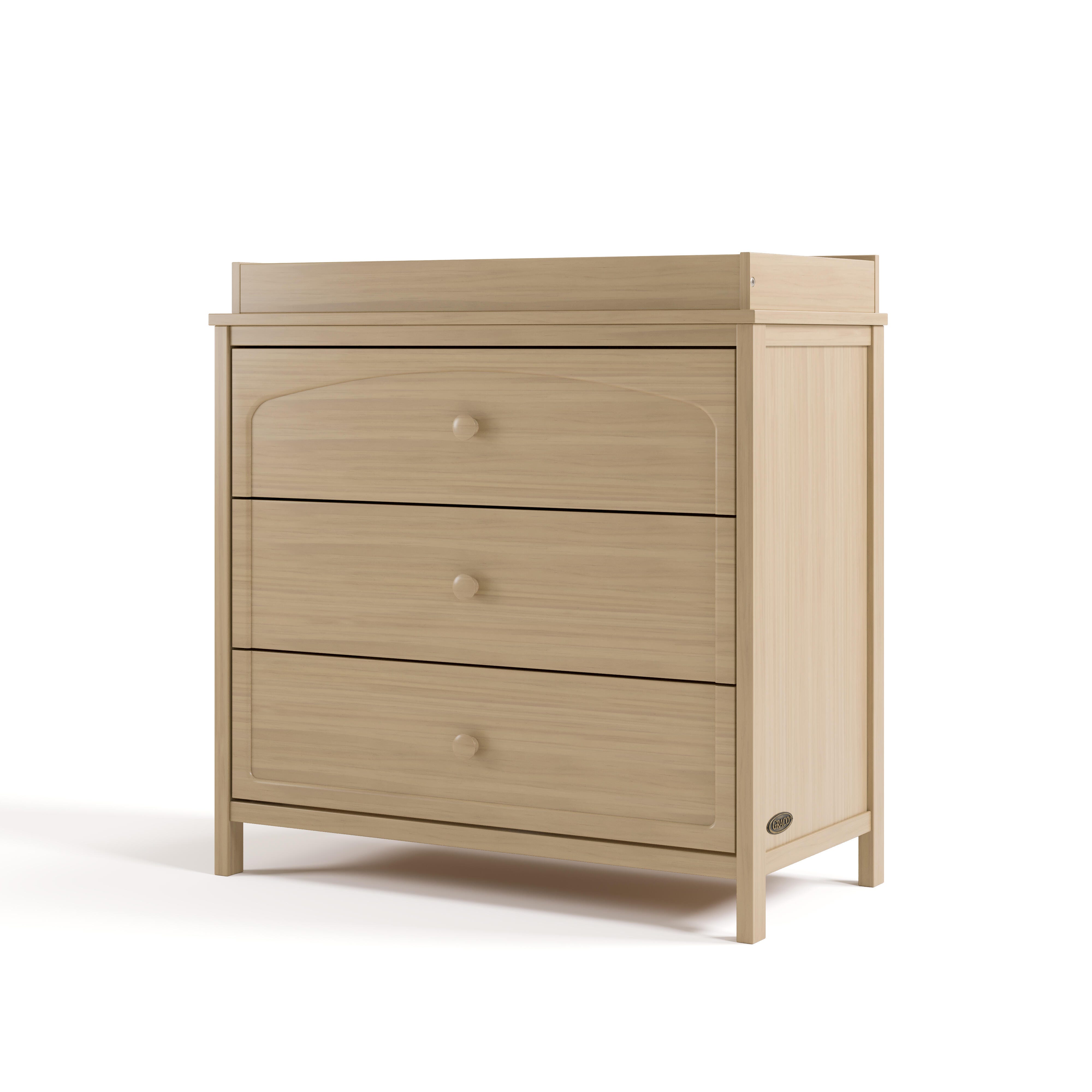Graco Olivia 3 Drawer Chest with Changing Topper, Driftwood, large