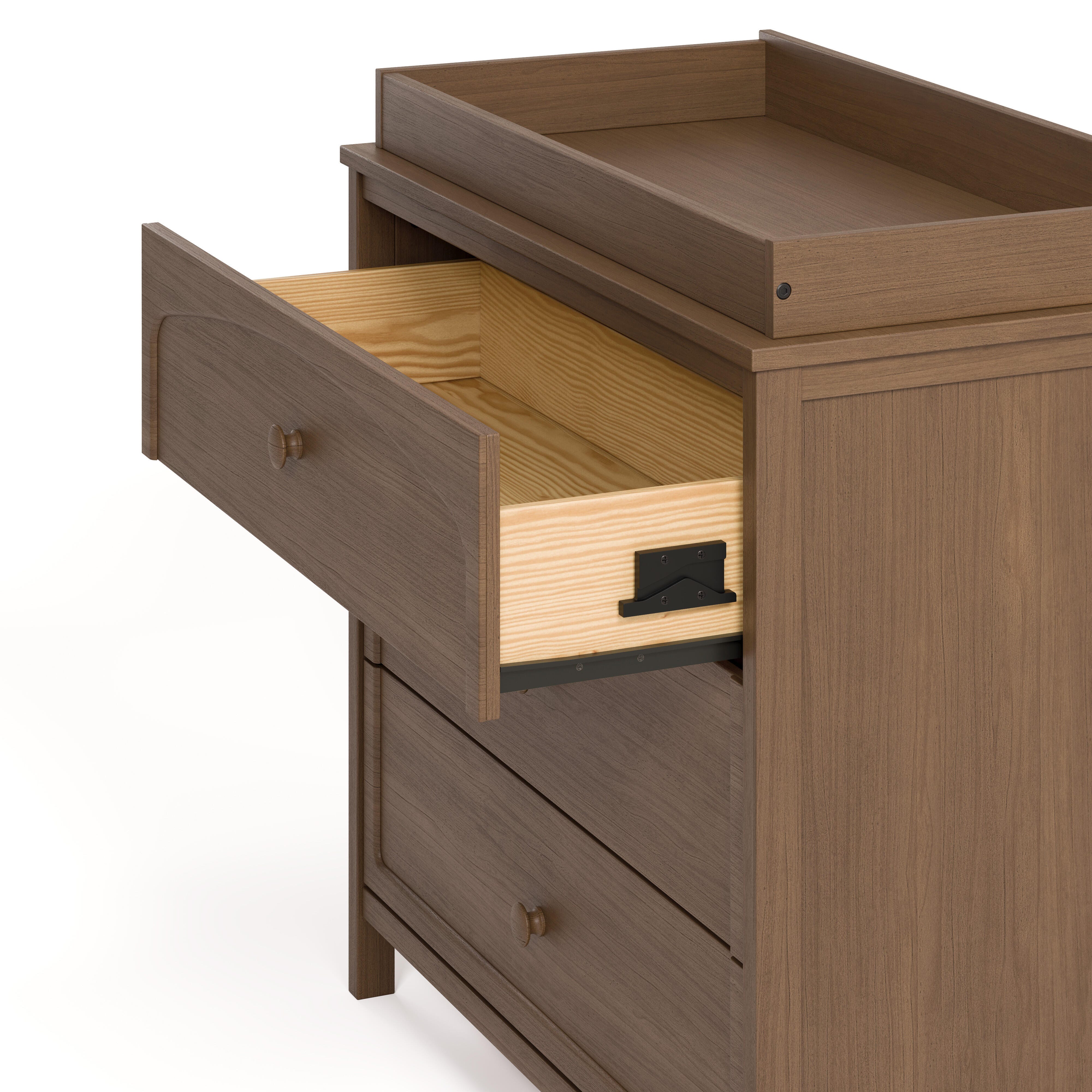 Graco Olivia 3 Drawer Chest with Changing Topper, Hazelnut, large