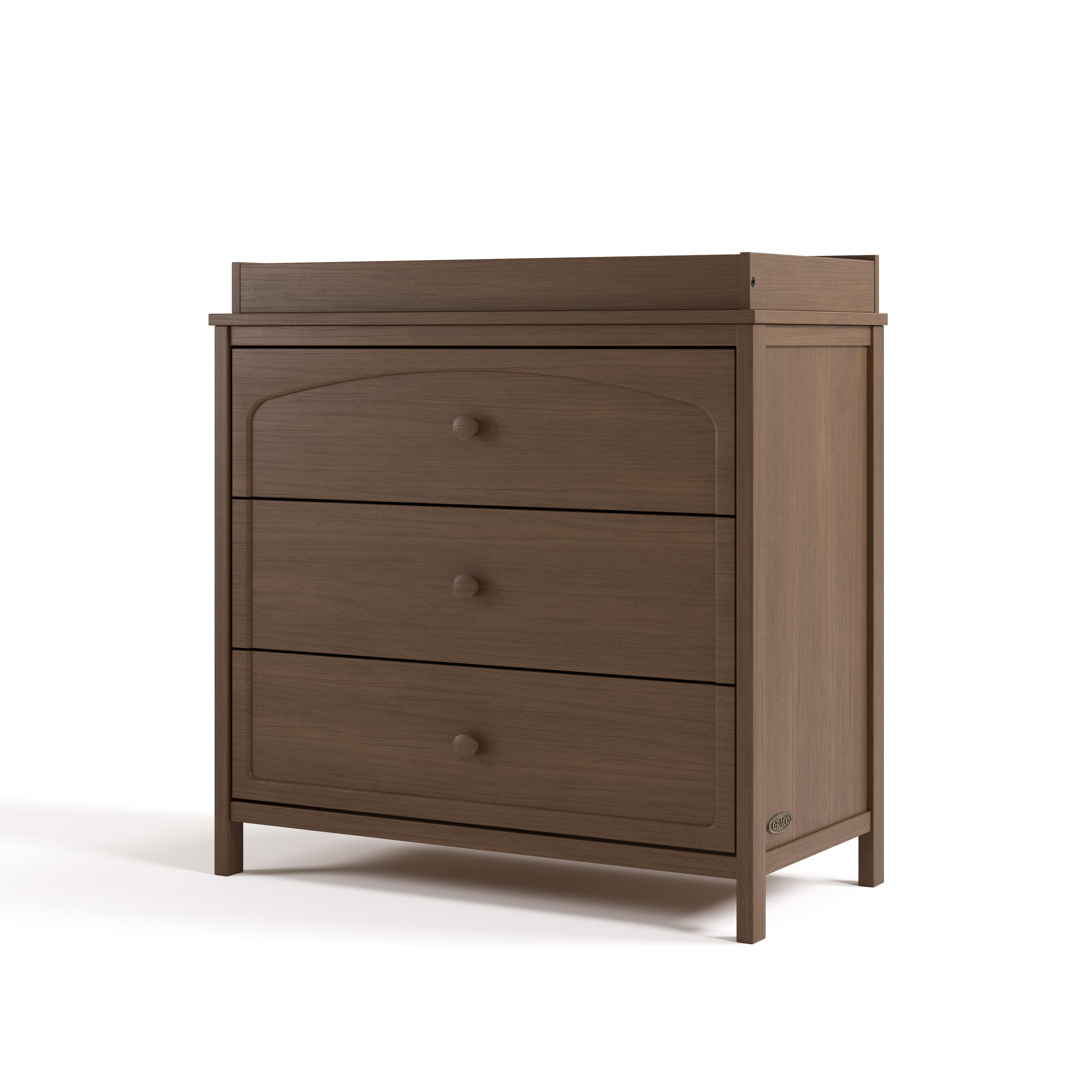 Graco Olivia 3 Drawer Chest with Changing Topper, Hazelnut, large