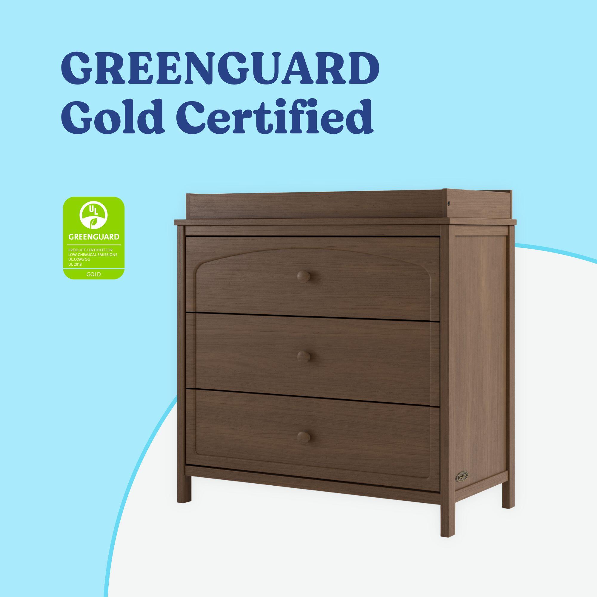 Graco Olivia 3 Drawer Chest with Changing Topper, Hazelnut, large